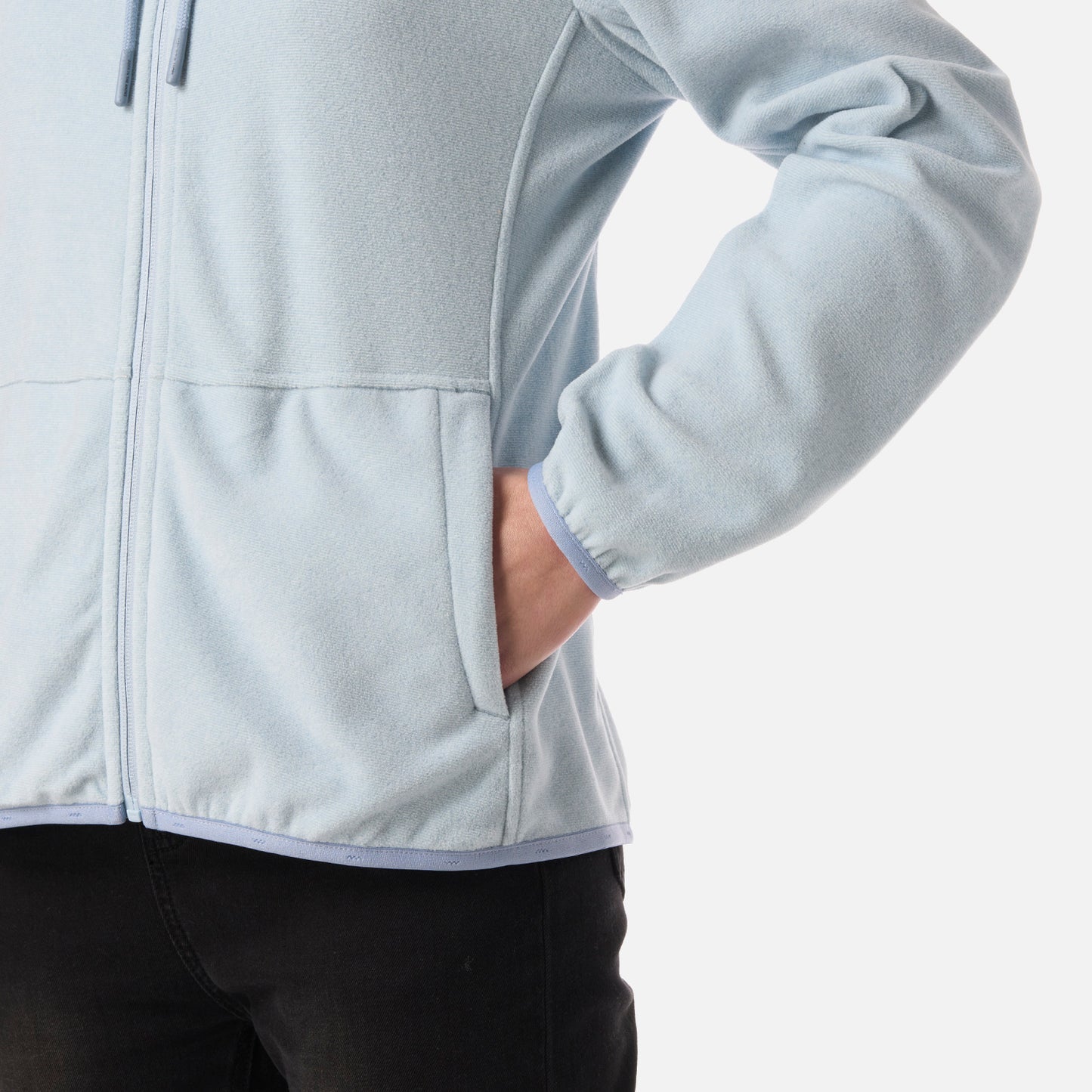 Polar Mujer Stripes Nano-F Full Zip Hoody Celeste Lippi