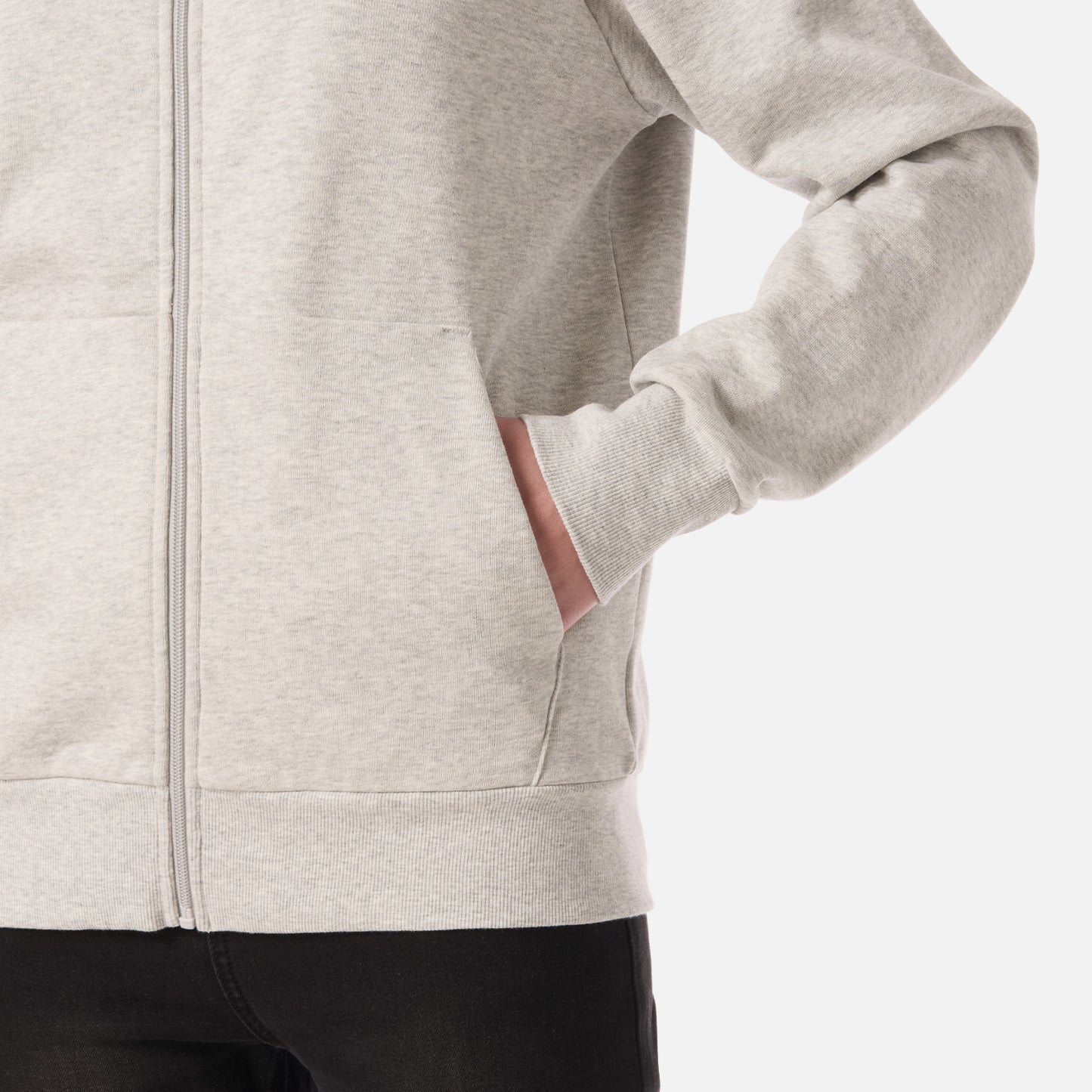 Polerón Mujer Ulmo Light Full Zip Hoody Sweatshirt Gris Melange Lippi