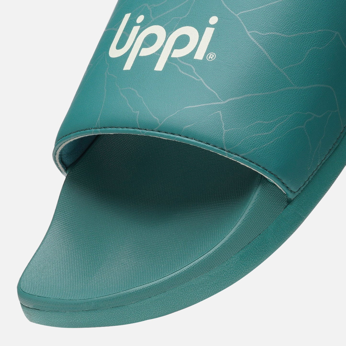 Sandalia Hombre Insigne Slide Print Petroleo Lippi