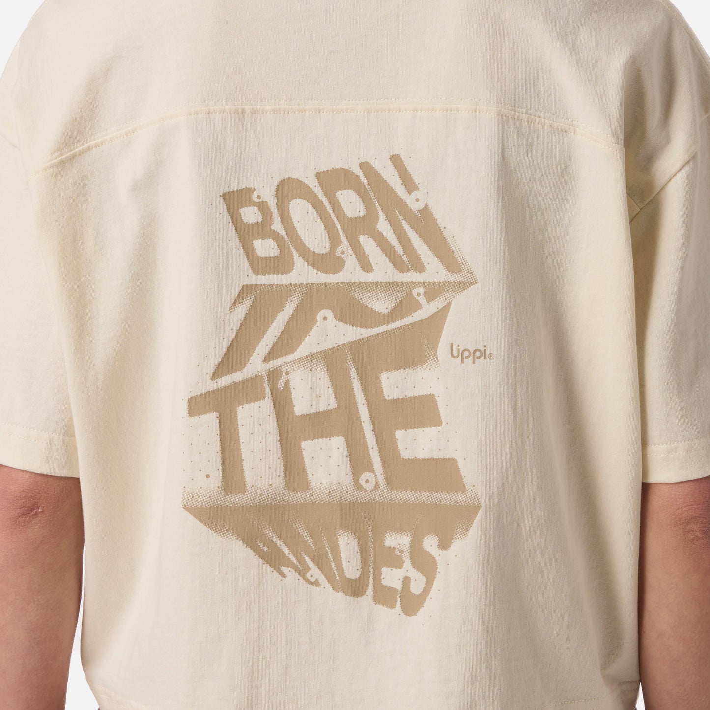 Polera Mujer Boulder Crop T-Shirt Crema Lippi