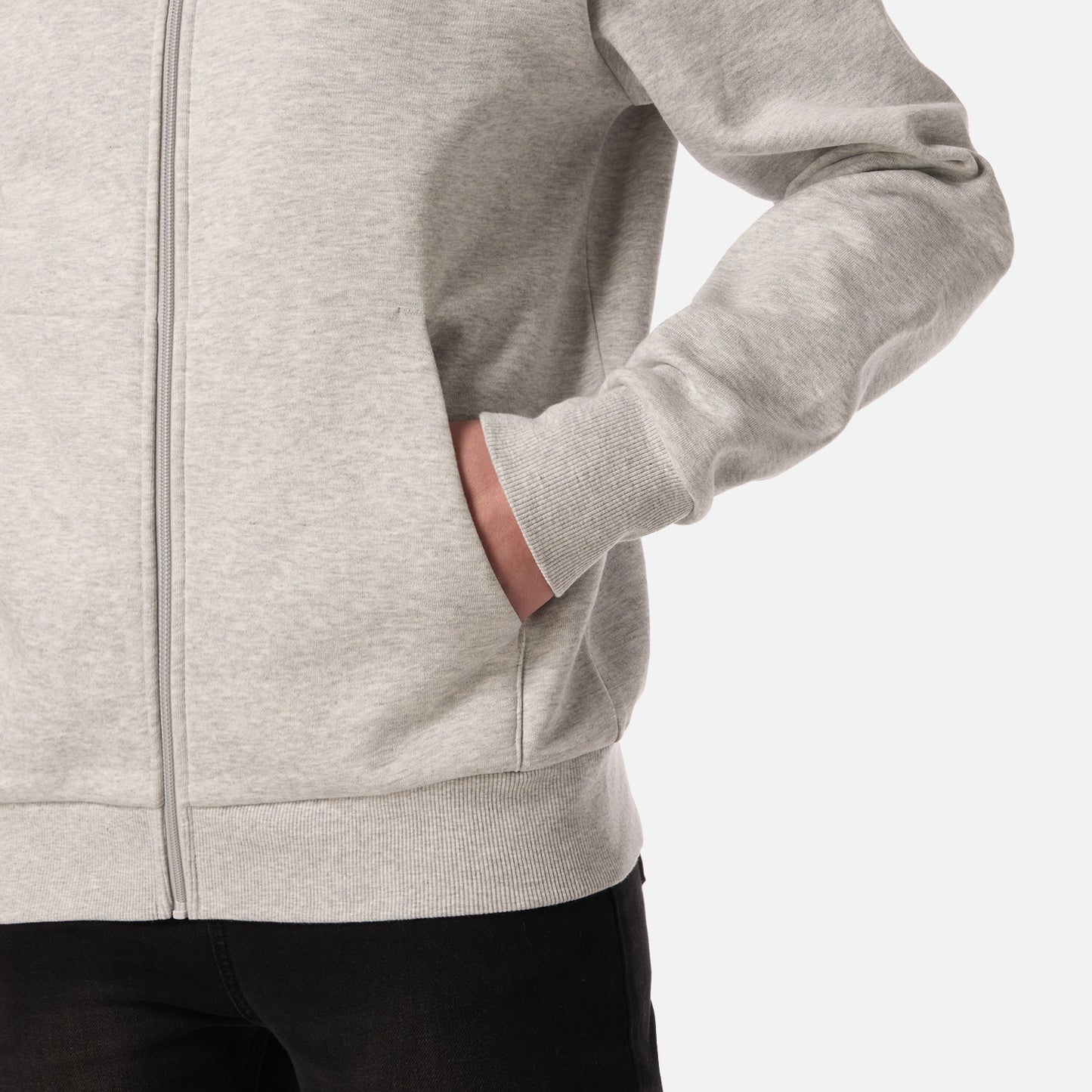 Polerón Mujer Ulmo Full Zip Hoody Sweatshirt Gris Melange Lippi