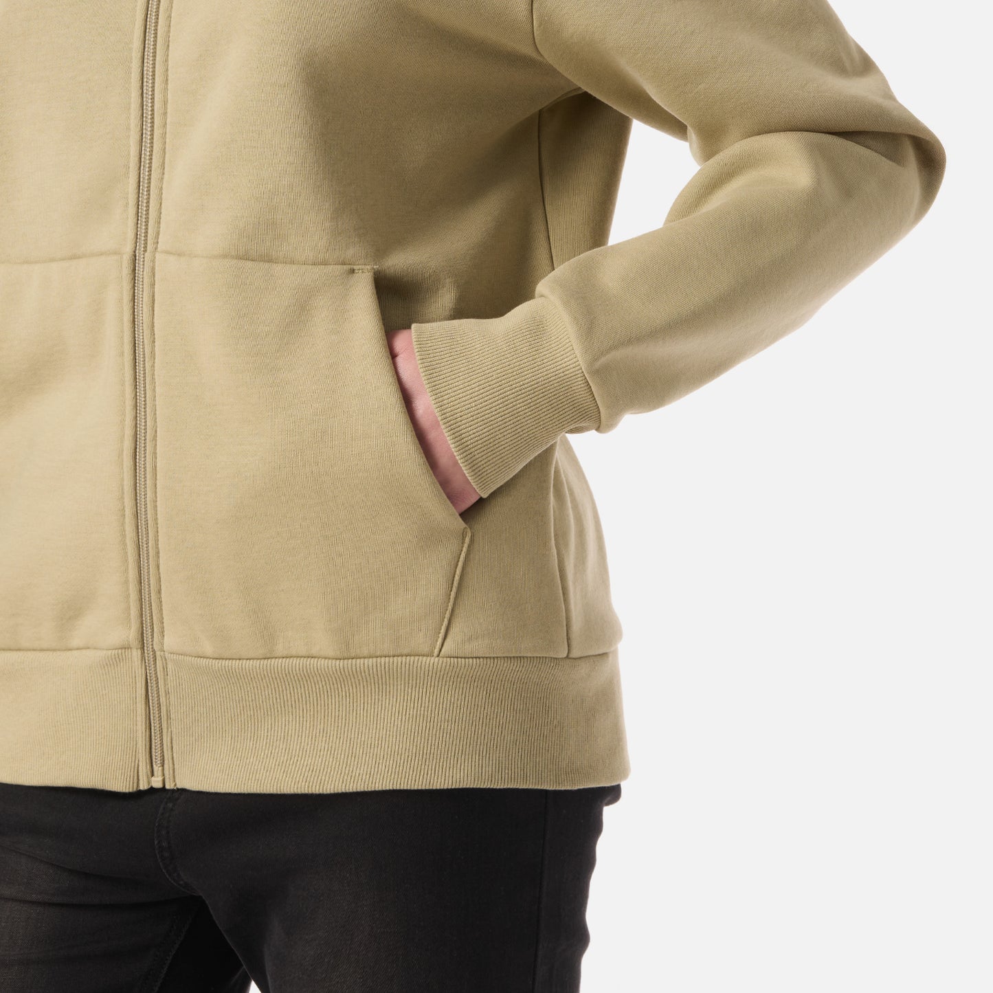 Polerón Mujer Ulmo Full Zip Hoody Sweatshirt Verde Oliva Lippi