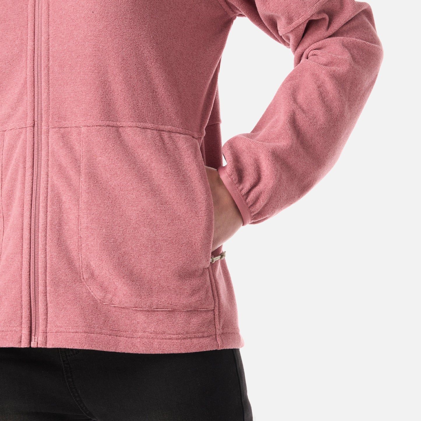 Polar Mujer Stripes Nano-F Full Zip Rosa Oscuro Lippi
