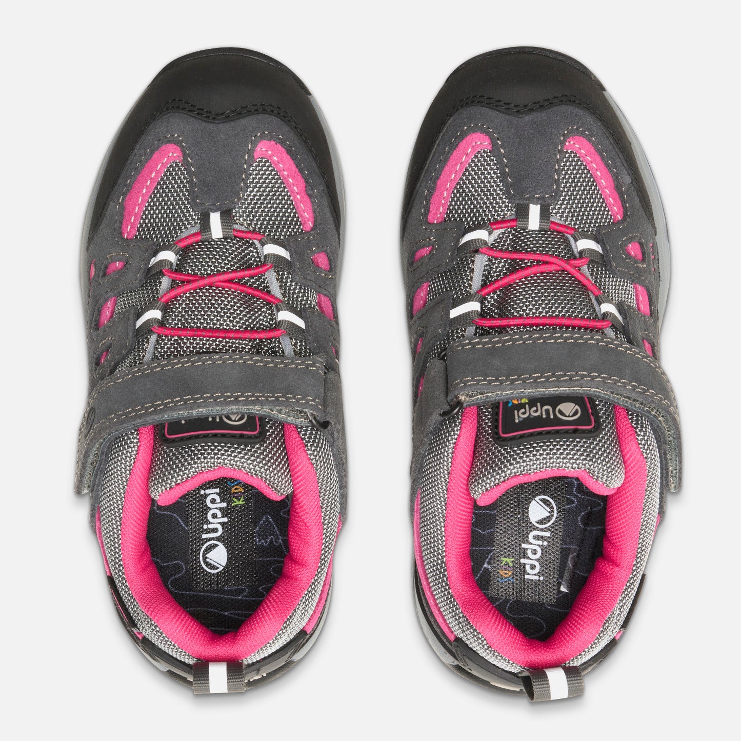 Zapato Niña Puelo Cs Low Velcro Gris / Fucsia Lippi