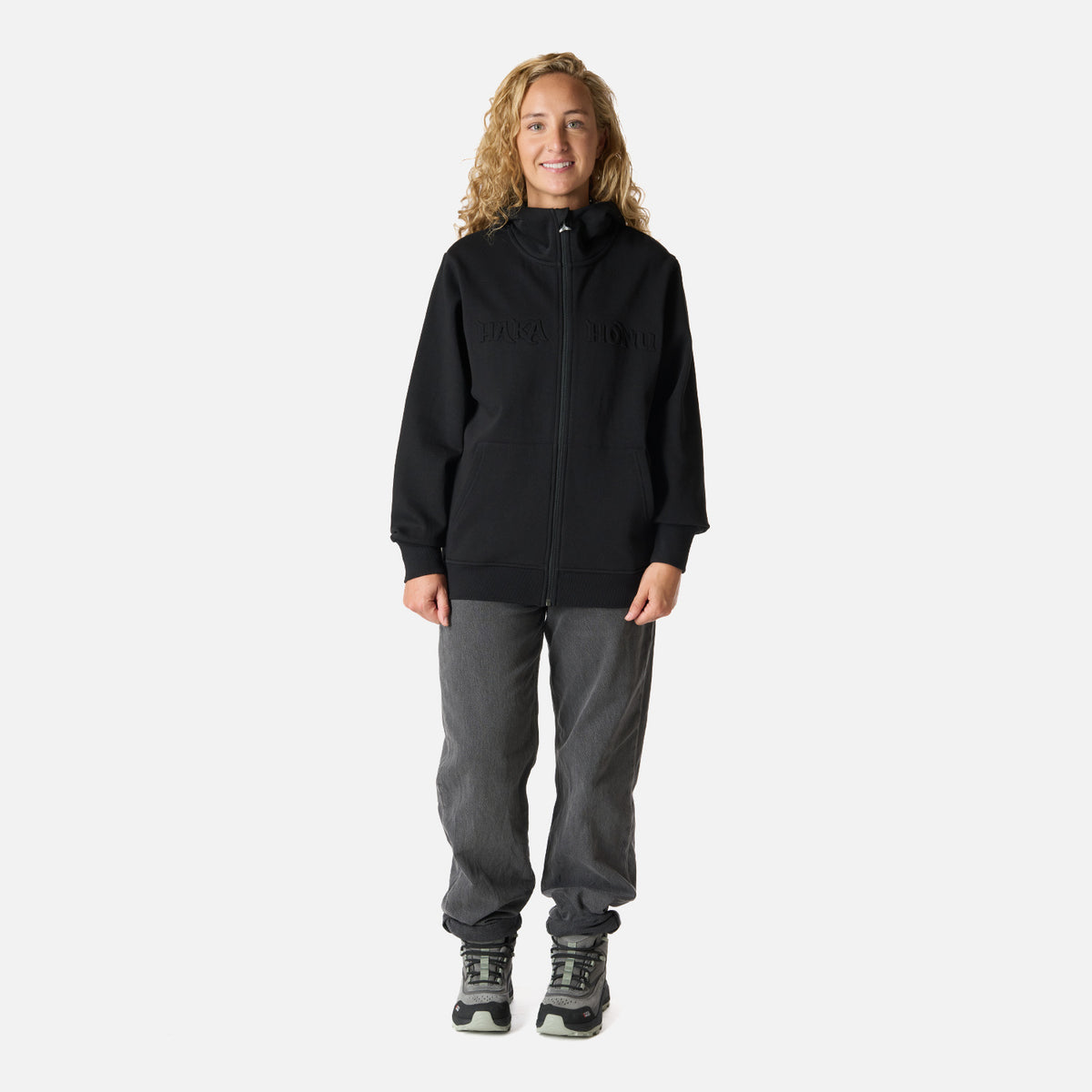 Polerón Mujer Motomami Full Zip Negro Haka Honu