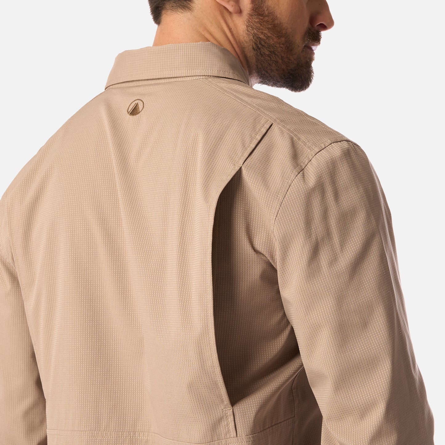 Camisa Hombre Rosselot Long Sleeve Q-Dry Shirt Canela Lippi