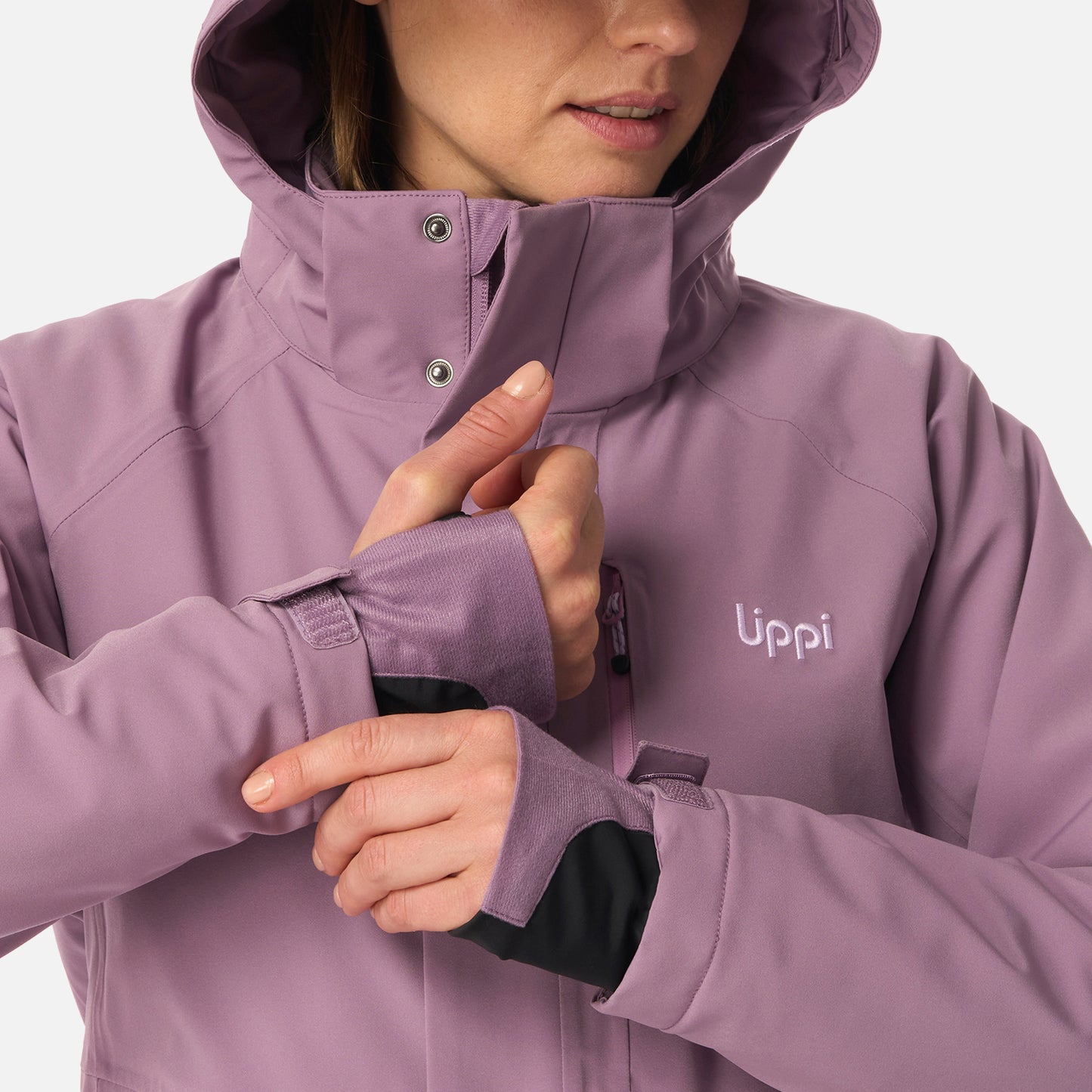 Chaqueta Mujer Andes B-Dry Hoody Jacket Purpura Claro Lippi