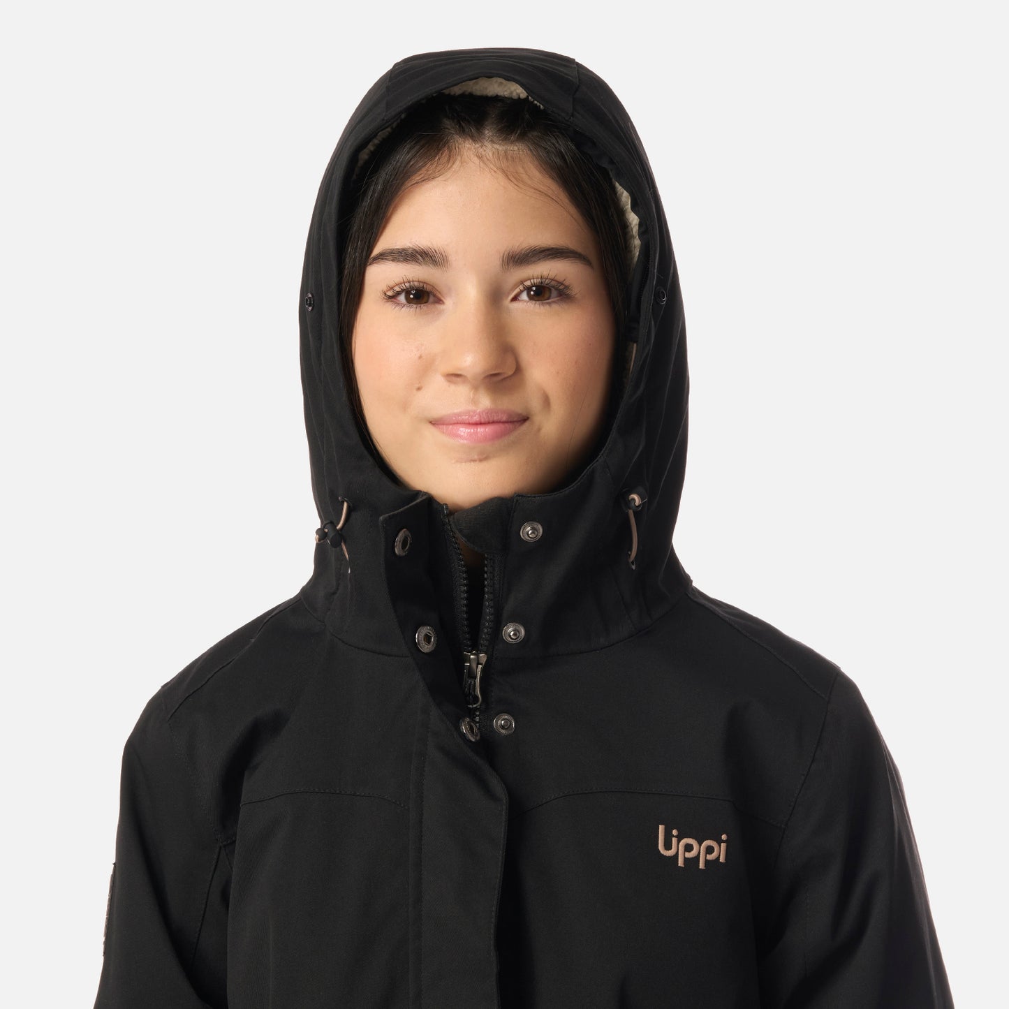 Chaqueta Teen Girl Roble B-Dry Hoody Jacket Negro Lippi