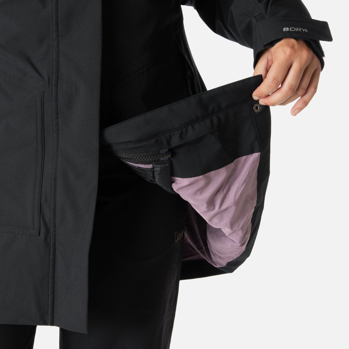 Chaqueta Mujer Hicken Fusion-3 B-Dry Hoody Jacket Negro Lippi
