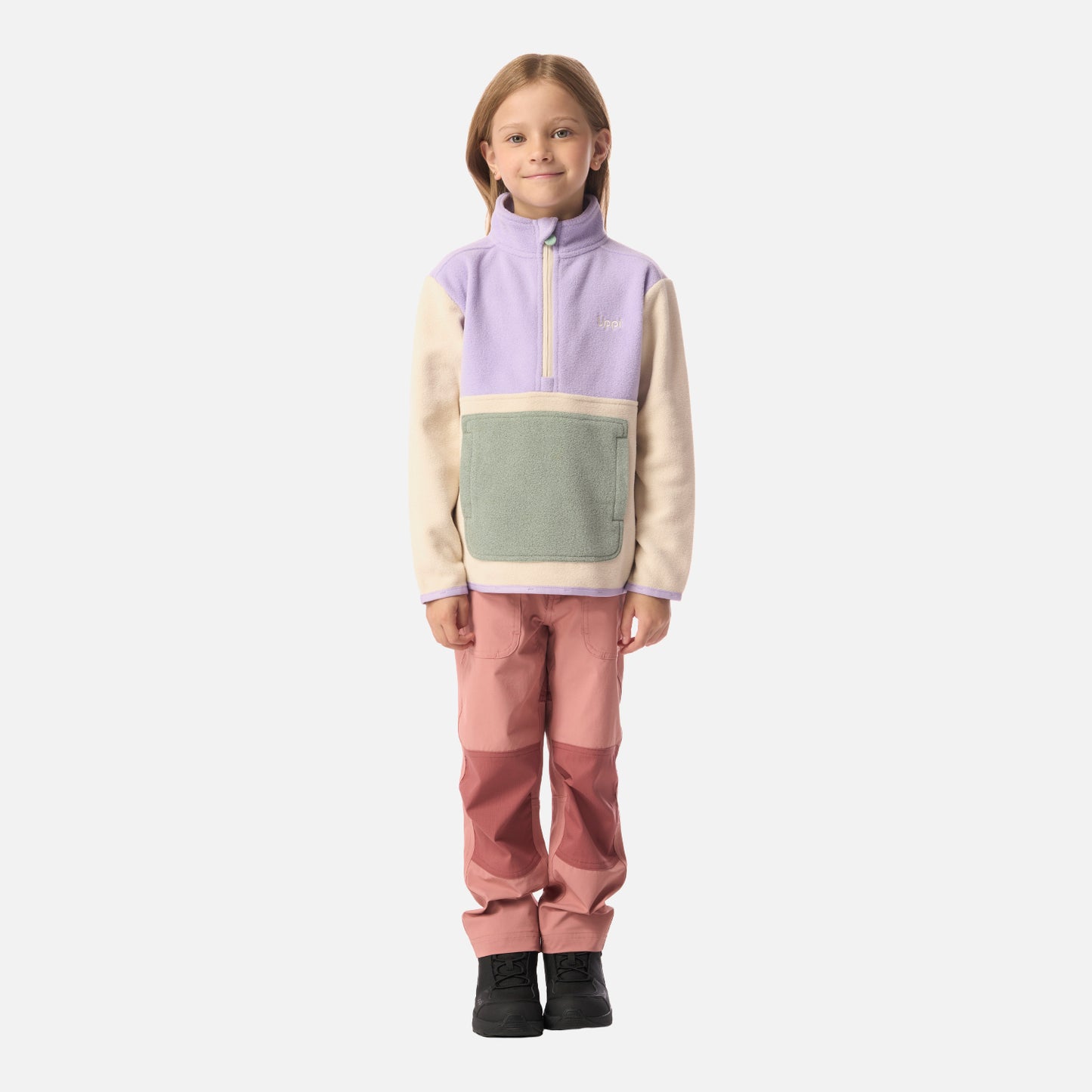 Polar Niña Forest 1/4 Zip Sweatshirt Beige Lippi