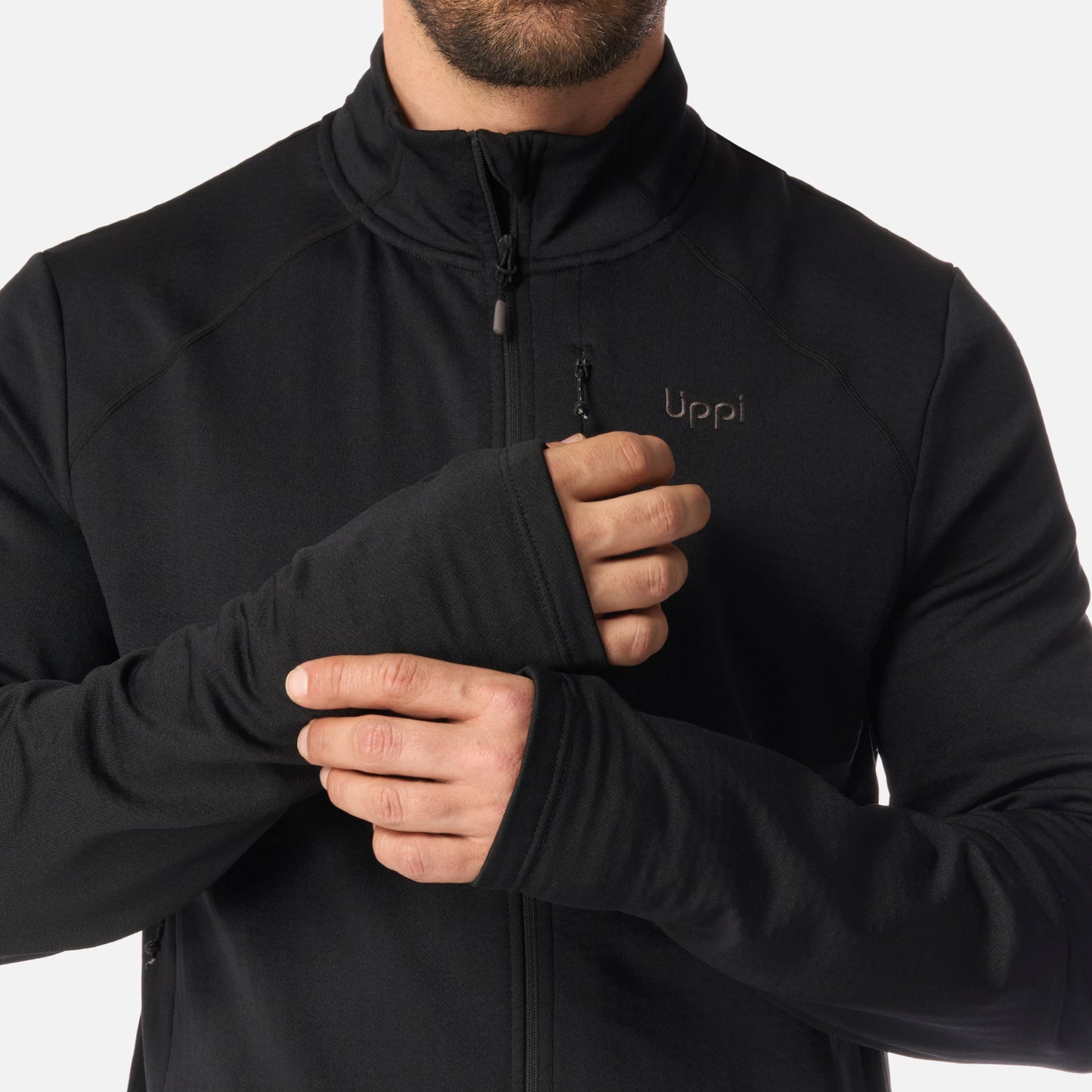 Polerón Hombre Viedma 1000 Nano-F Full Zip Negro Lippi