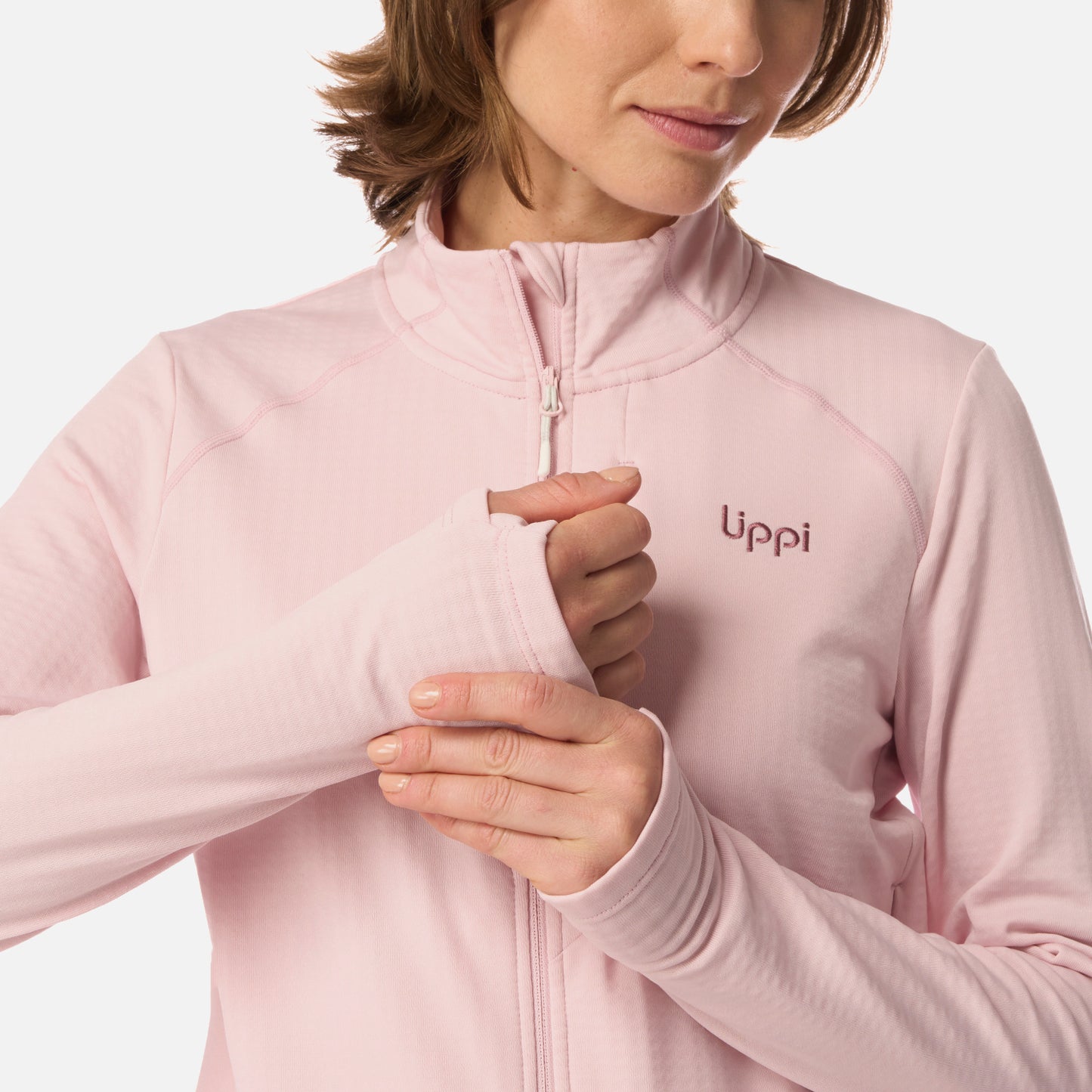 Polerón Mujer Viedma 1000 Nano-F Full Zip Rosa Claro Lippi