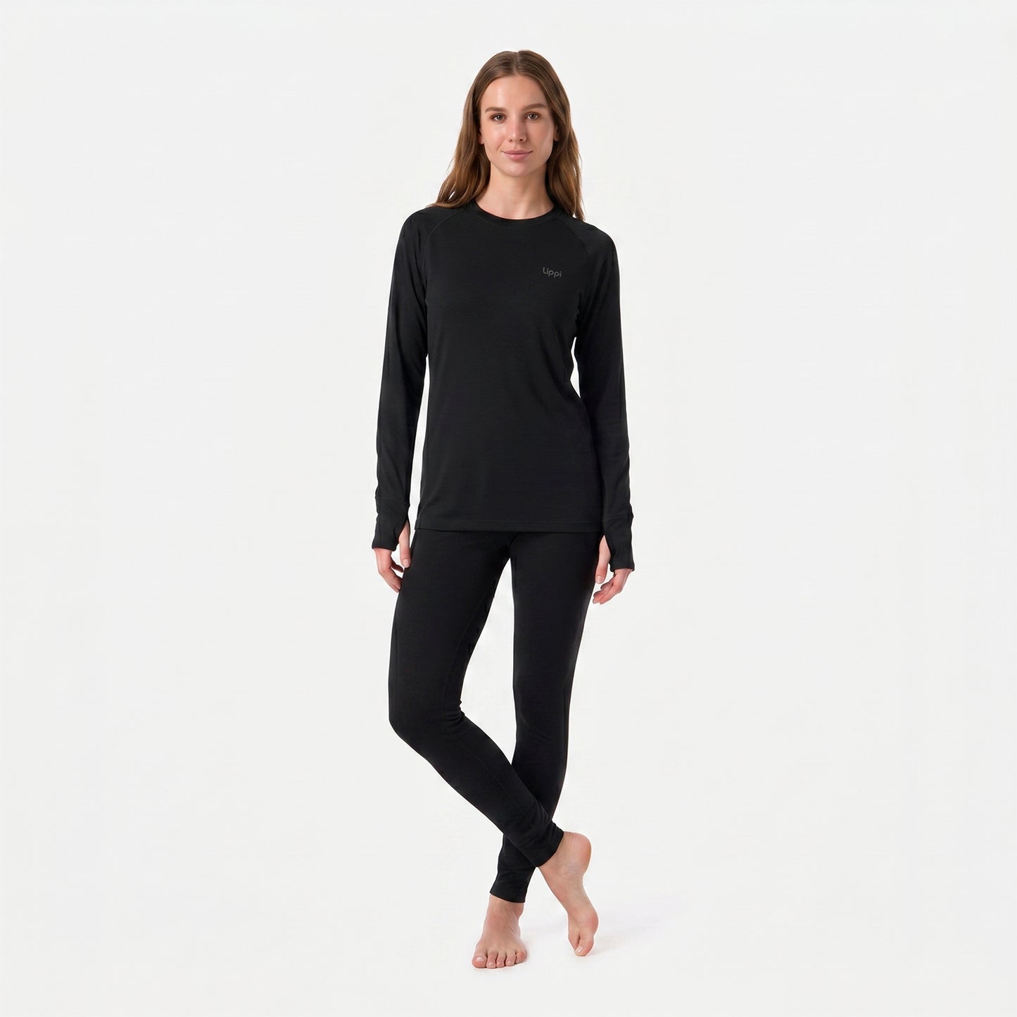 Primera Capa Mujer Skintec Warm Top Negro Lippi