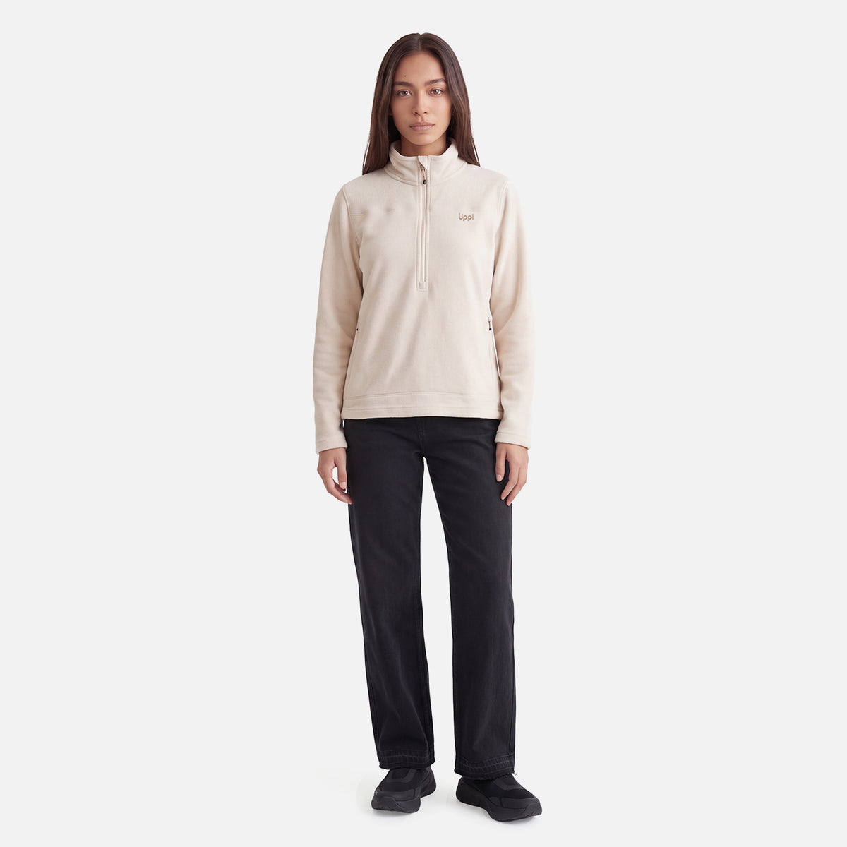 Polar Mujer Elemental Therm-Pro 1/4 Zip Beige Lippi