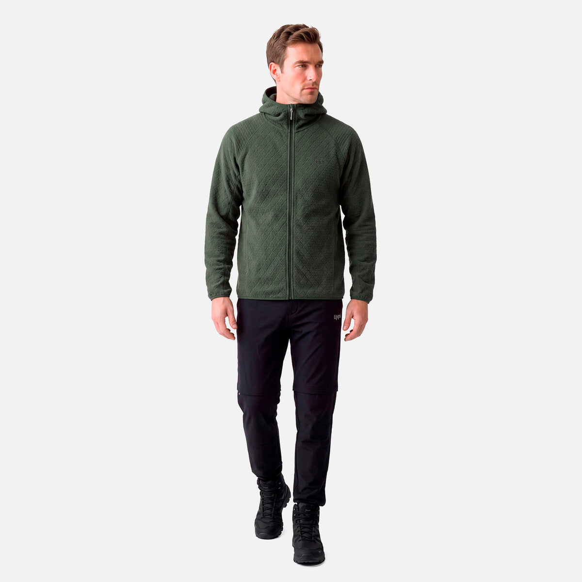 Polerón Hombre Jacaranda Nano-F Full Zip Hoody Verde Militar Lippi
