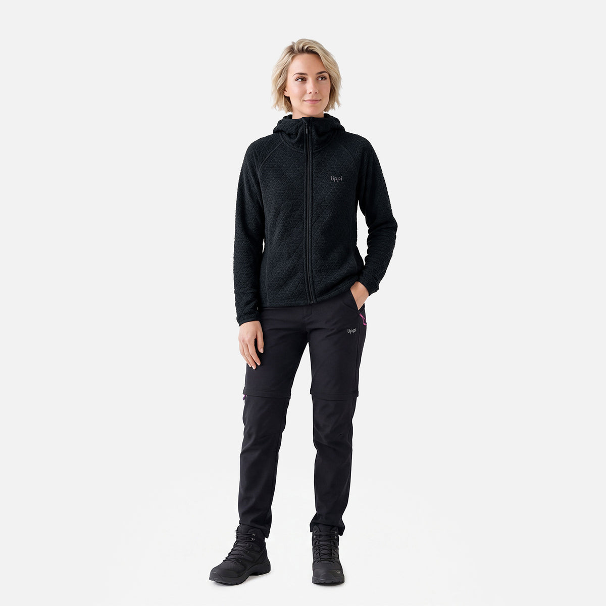 Polerón Mujer Jacaranda Nano-F Full Zip Hoody Negro Lippi