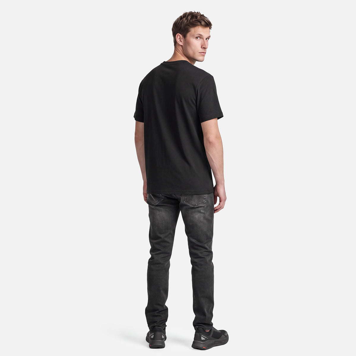 Polera Hombre Supima T-Shirt Negro Lippi