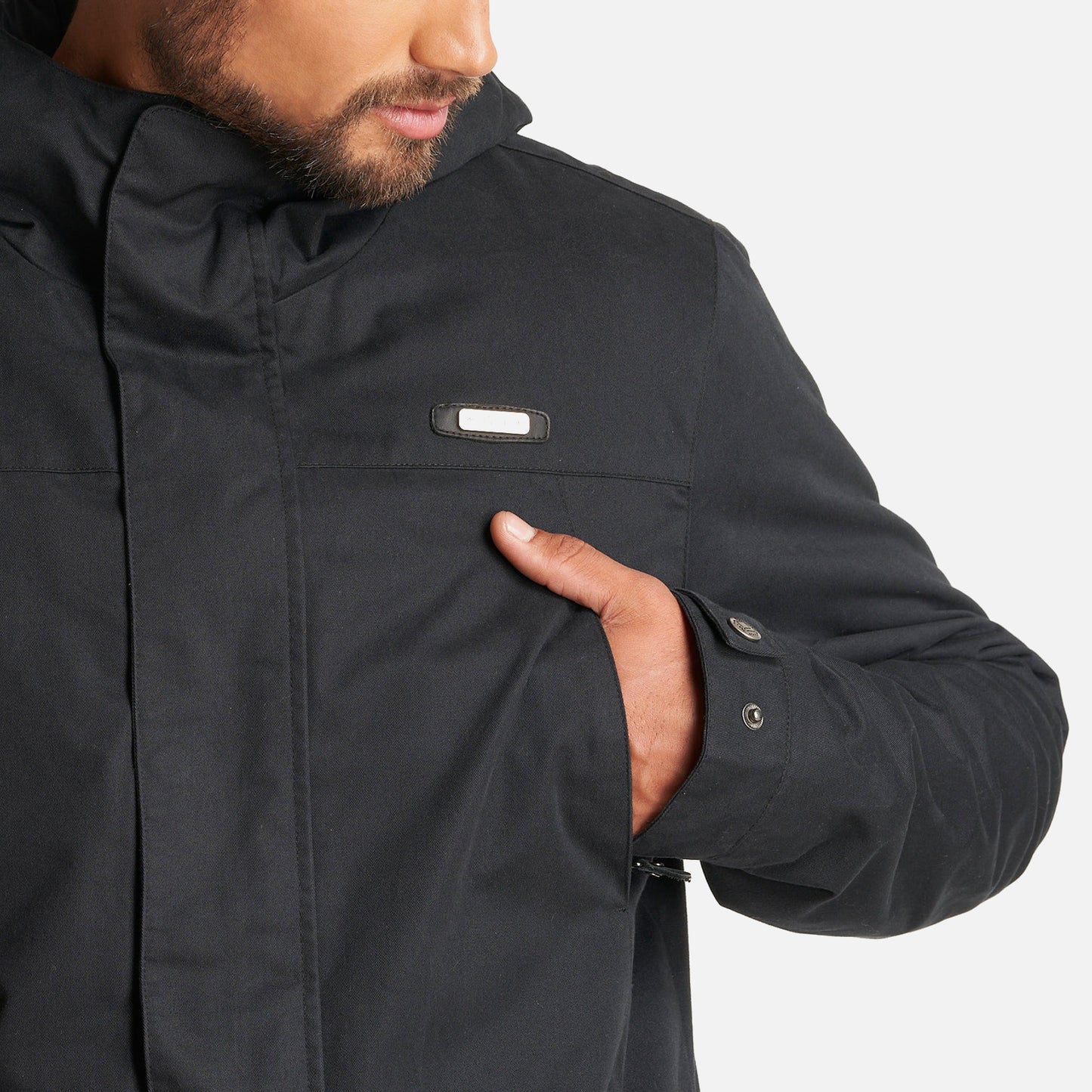 Chaqueta Hombre Peumo Canvas Hoody Jacket Negro Lippi