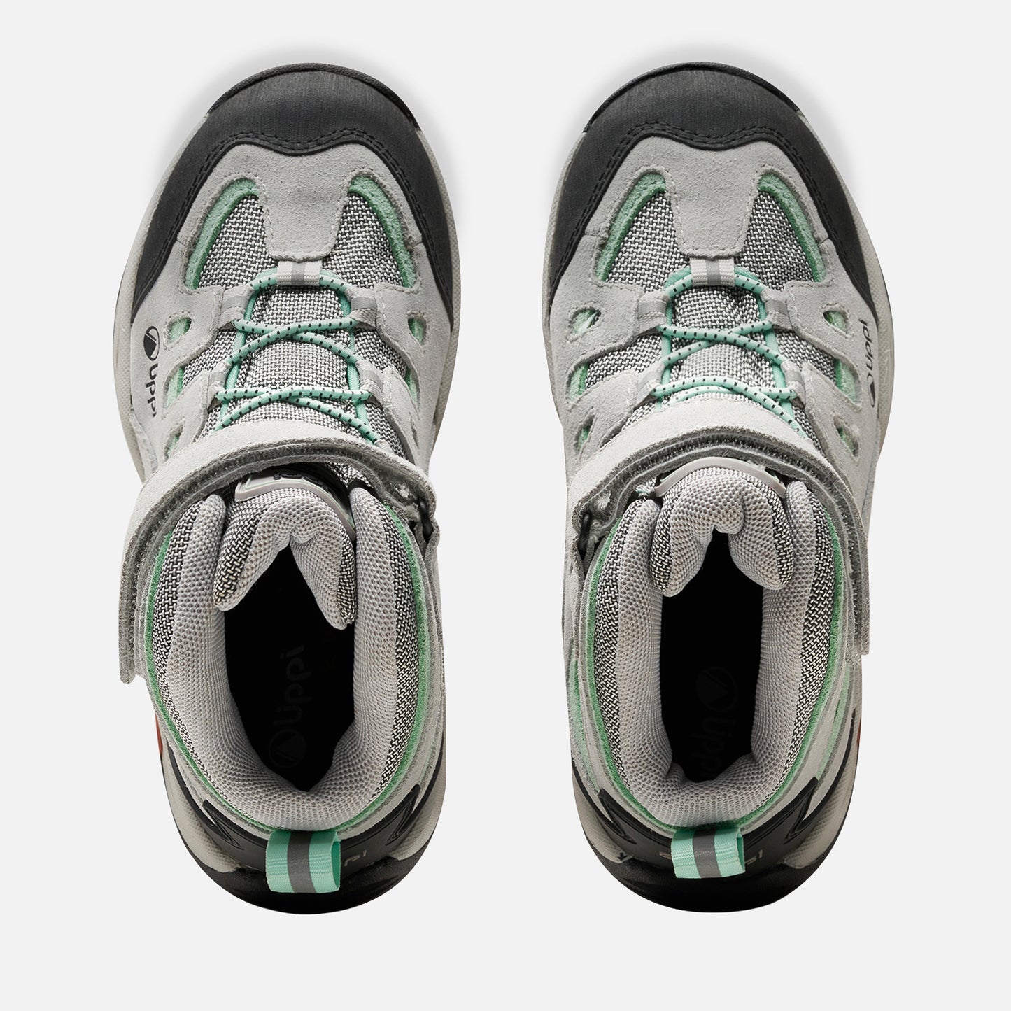 Botín Mujer Puelo Cs Hi Velcro Gris Claro / Verde Agua Lippi