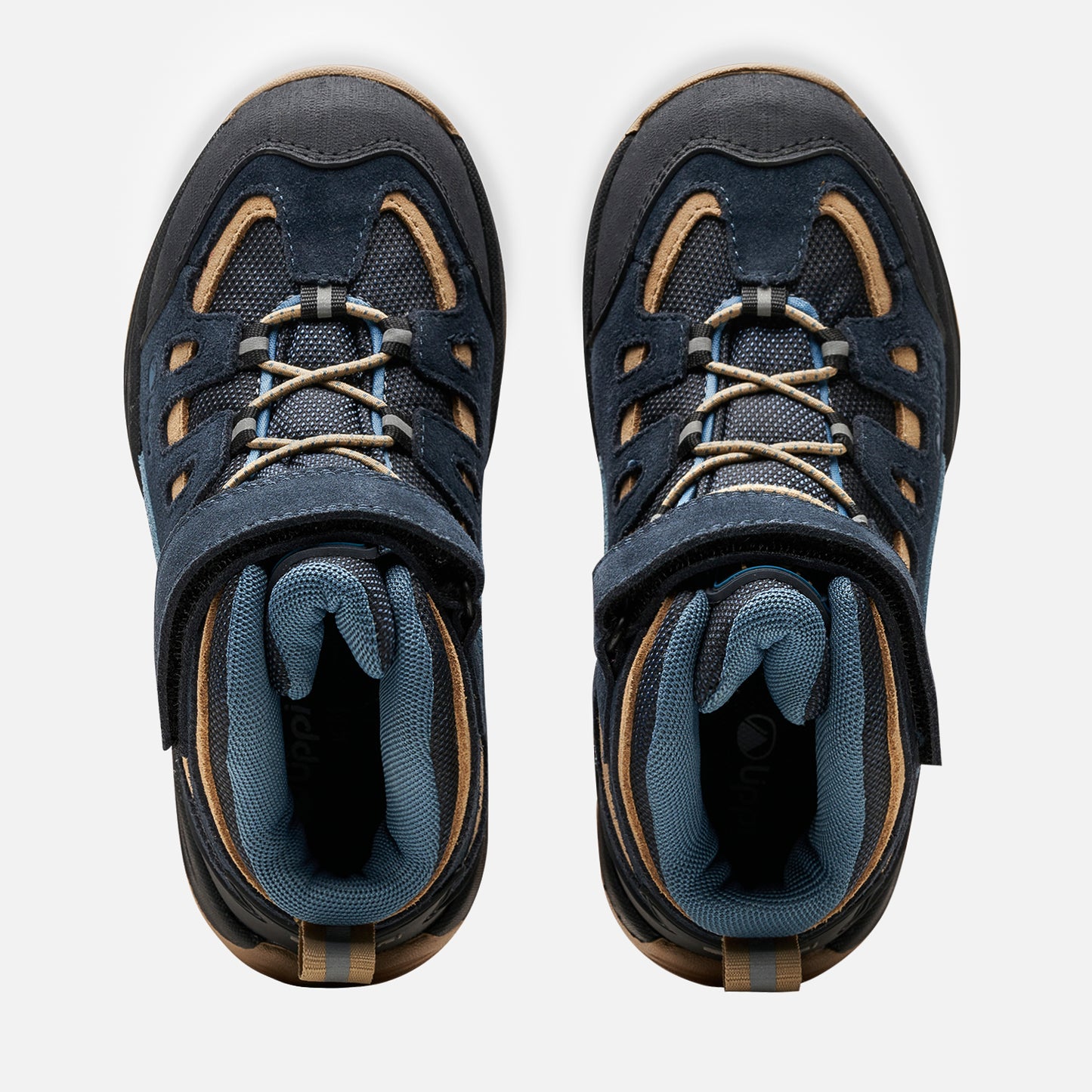 Botín Hombre Puelo Cs Hi Velcro Azul Piedra / Taupe Lippi