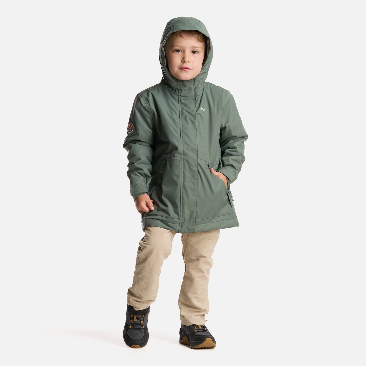 Chaqueta Niño Cold Place B-Dry Hoody Jacket Verde Musgo Lippi