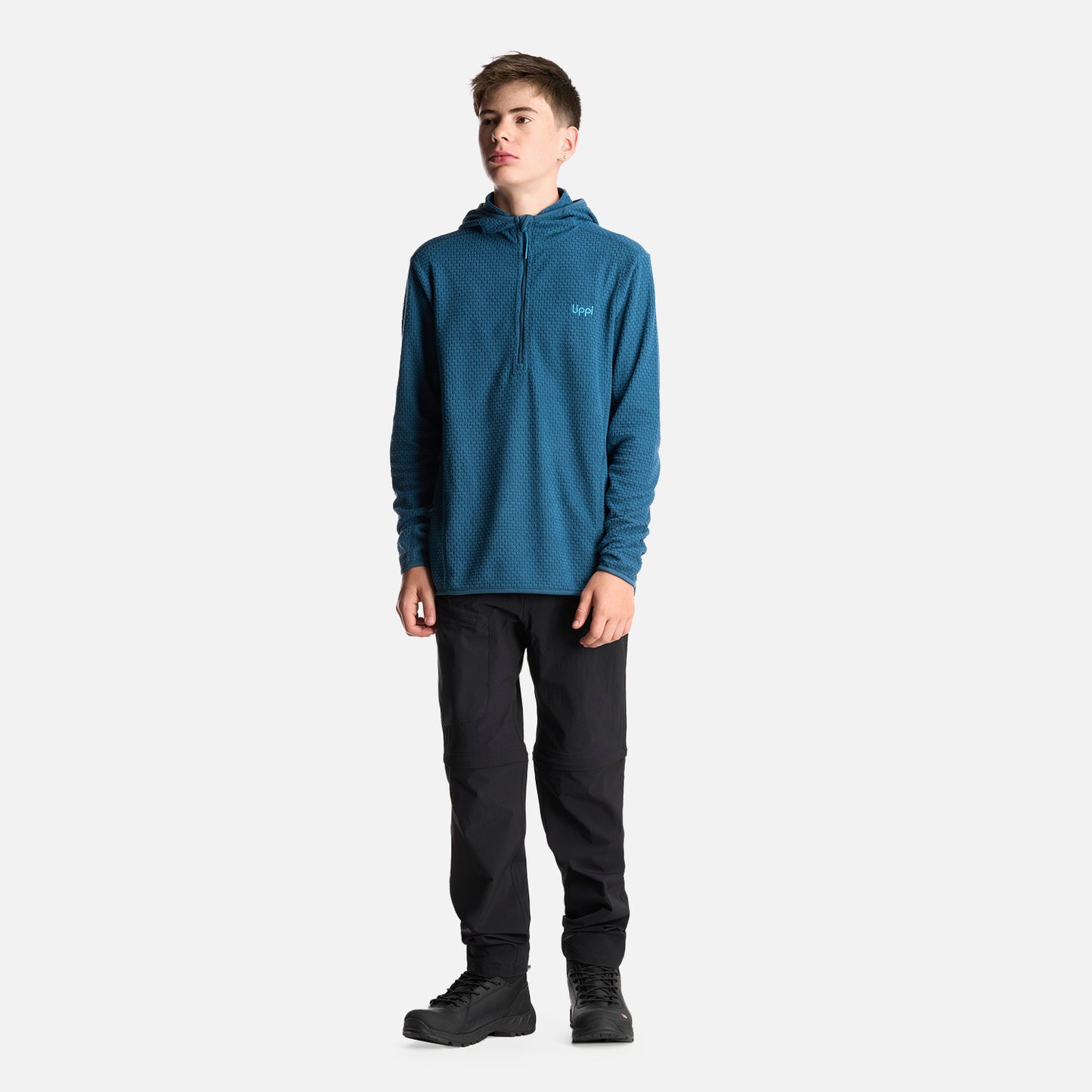 Poleron Teen Boy Mild Nano-F 14 Zip Hoody Petroleo Lippi