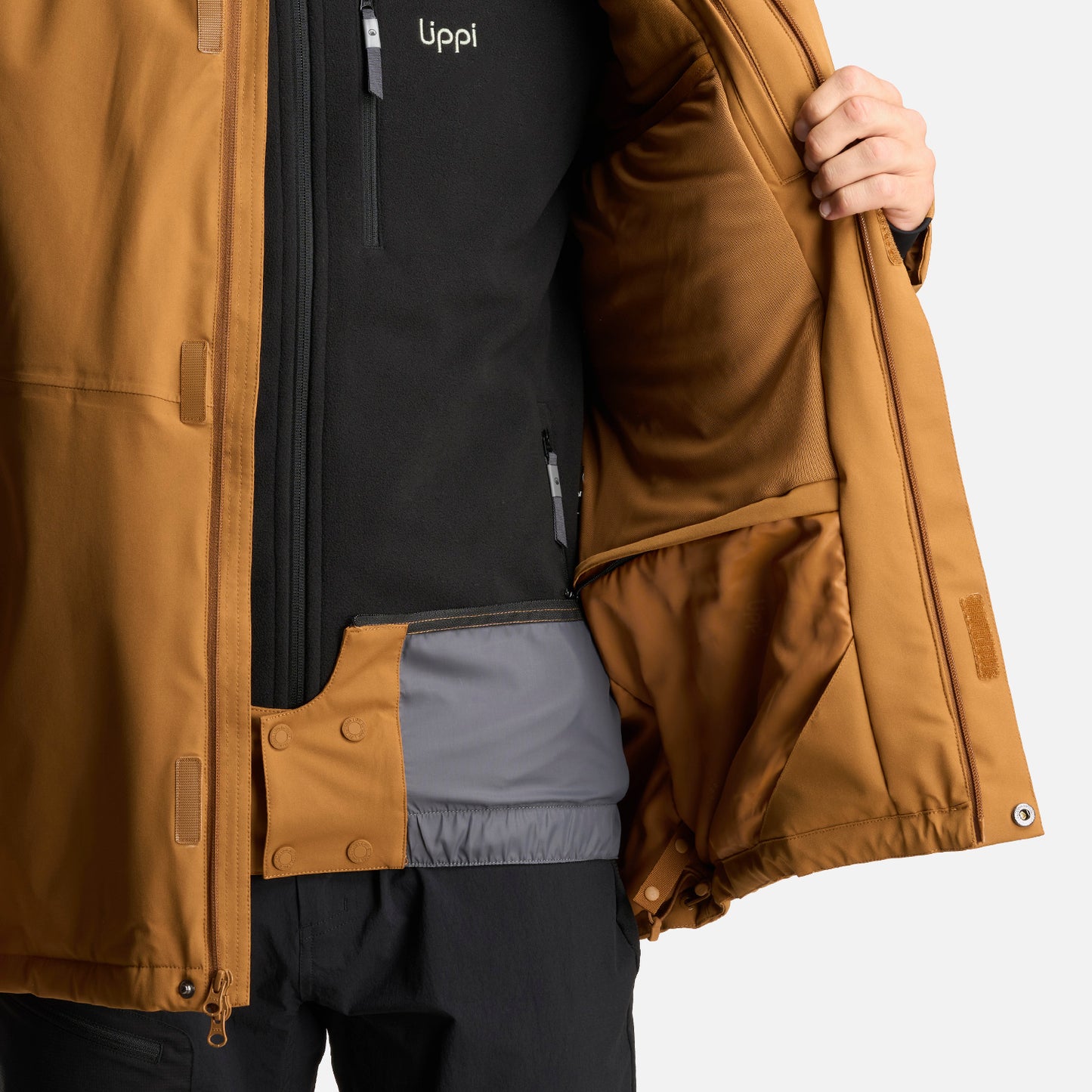 Chaqueta Hombre Andes B-Dry Hoody Jacket Cafe Claro Lippi