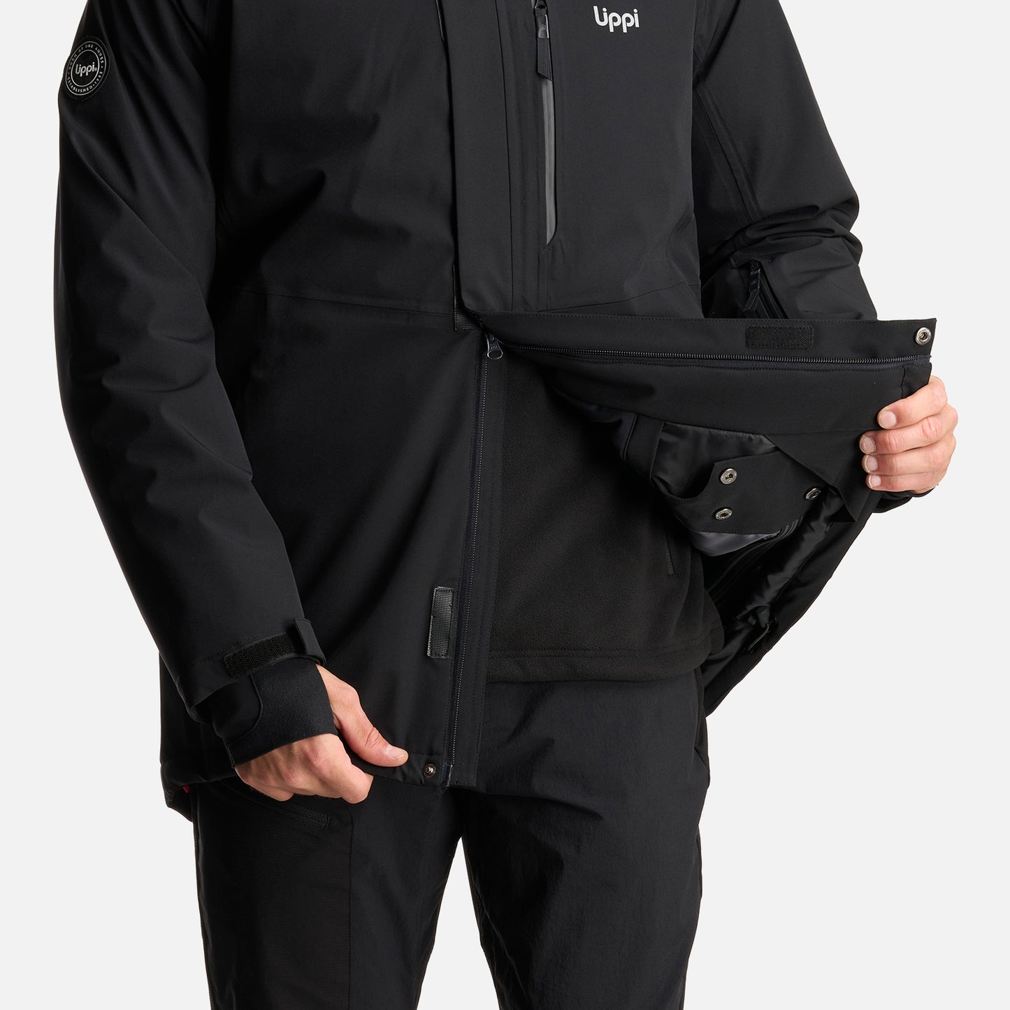 Chaqueta Hombre Andes B-Dry Hoody Jacket Negro Lippi