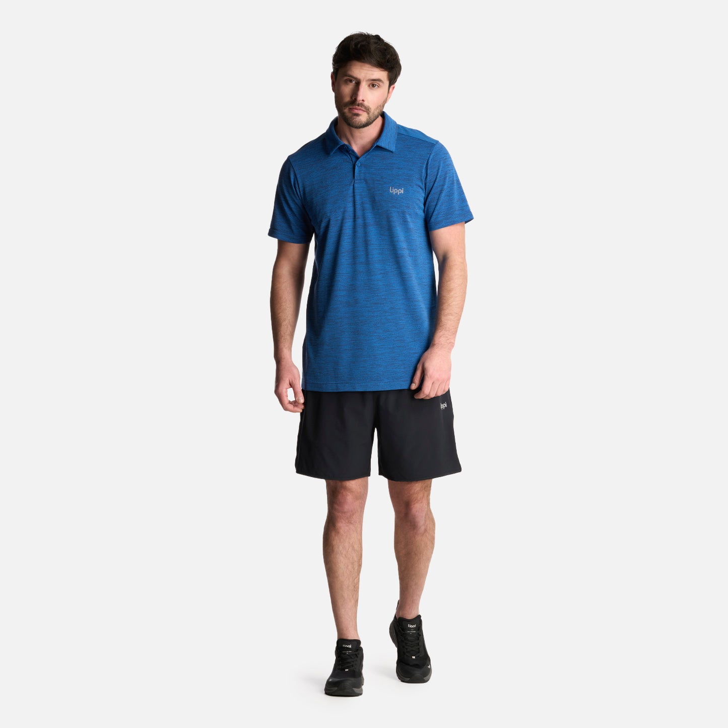 Polera Hombre B-Classic Seamless Polo Azul Melange Lippi