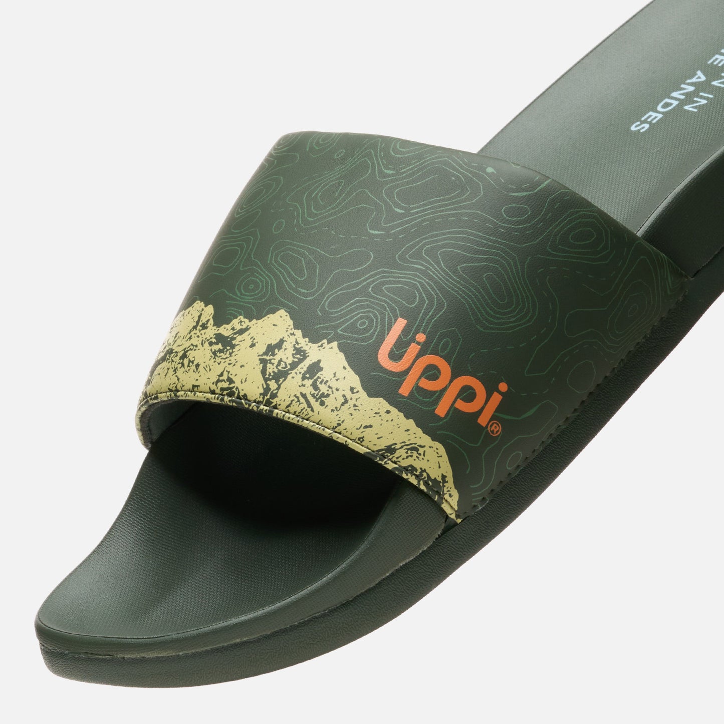 Sandalia Hombre Insigne Slide Print Verde Militar Lippi