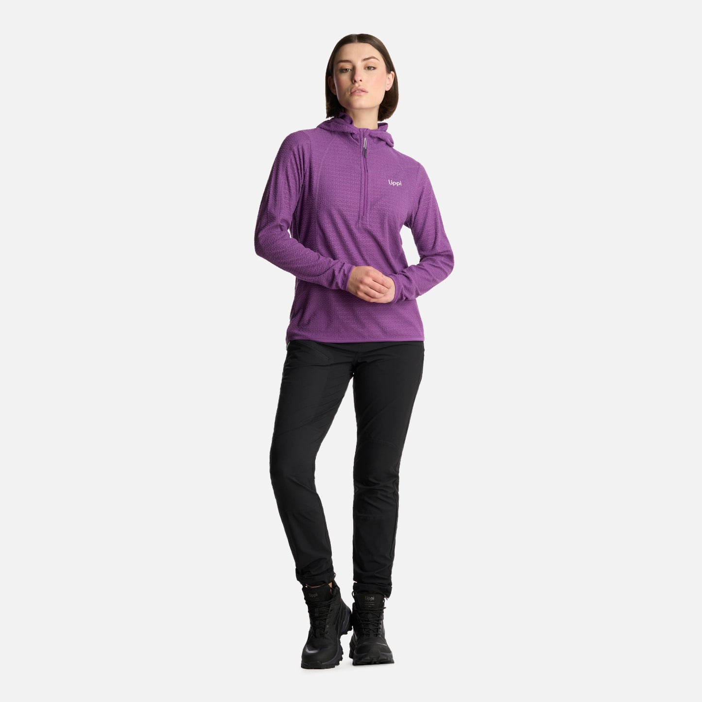 Polerón Mujer Jacaranda Nano-F 14 Zip Hoody Violeta Lippi