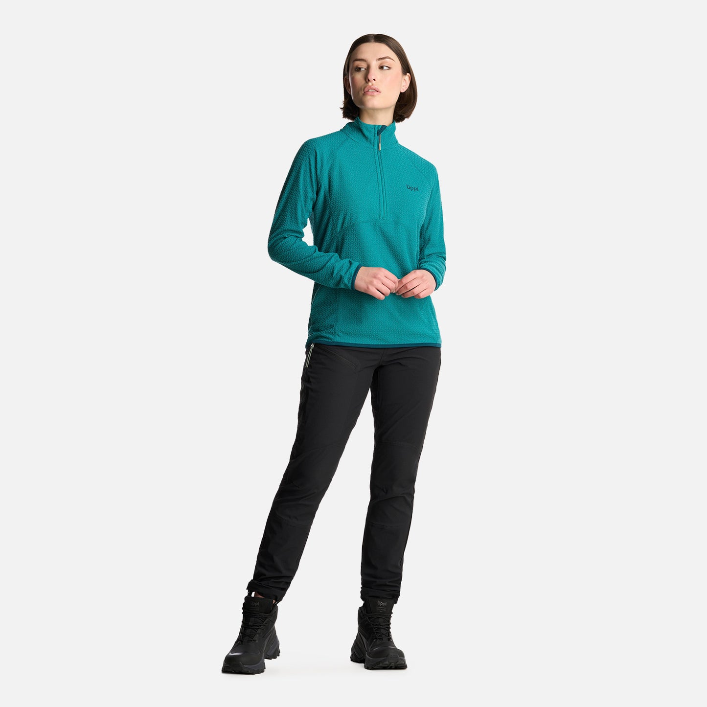 Polerón Mujer Jacaranda Nano-F 14 Zip Turquesa Lippi