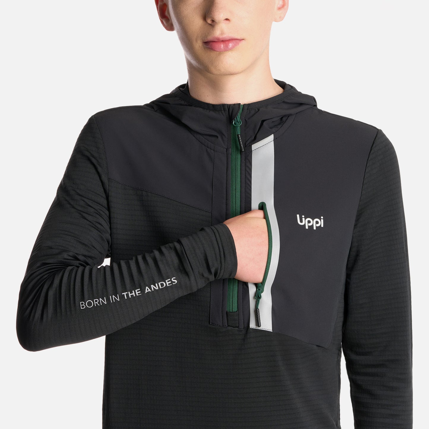 Polerón Teen Boy Karova 14 Zip Hoody Negro Lippi