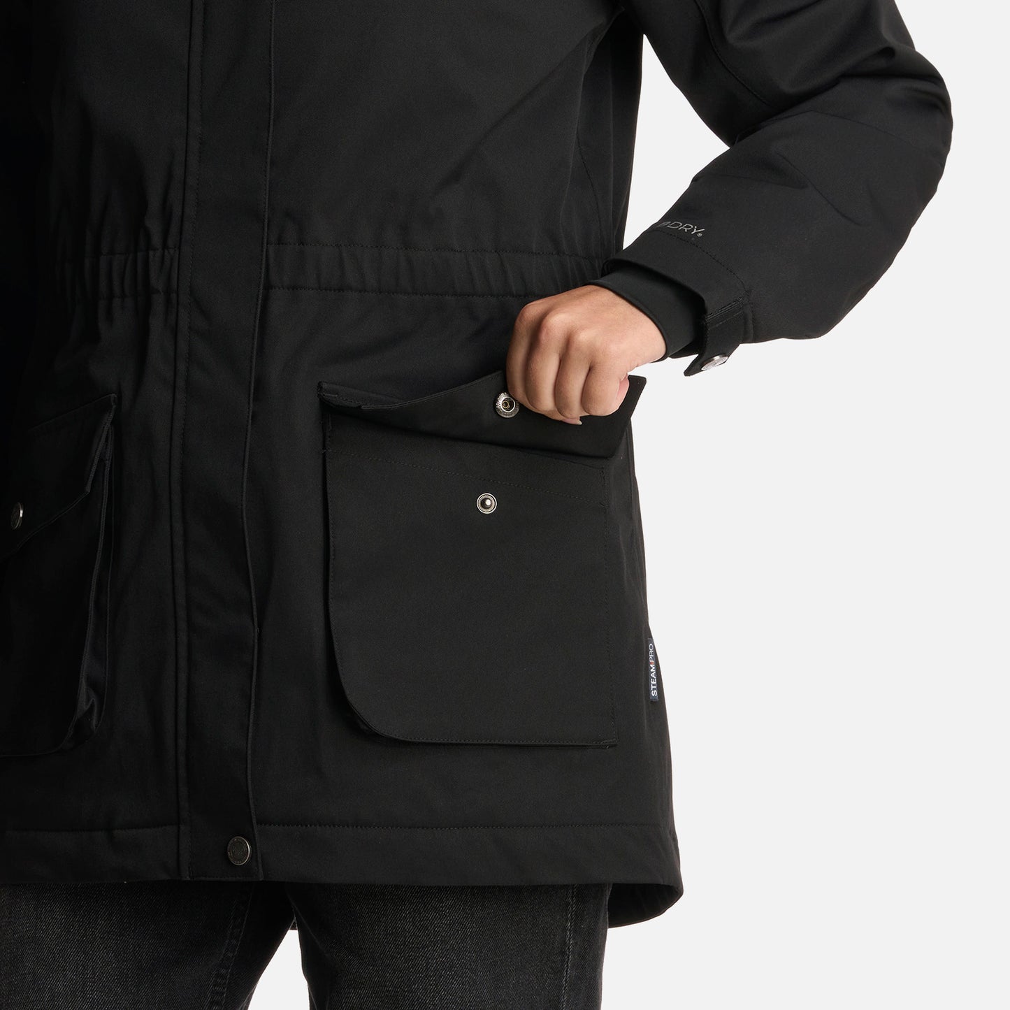 Chaqueta Teen Girl Roble B-Dry Hoody Jacket Negro Lippi