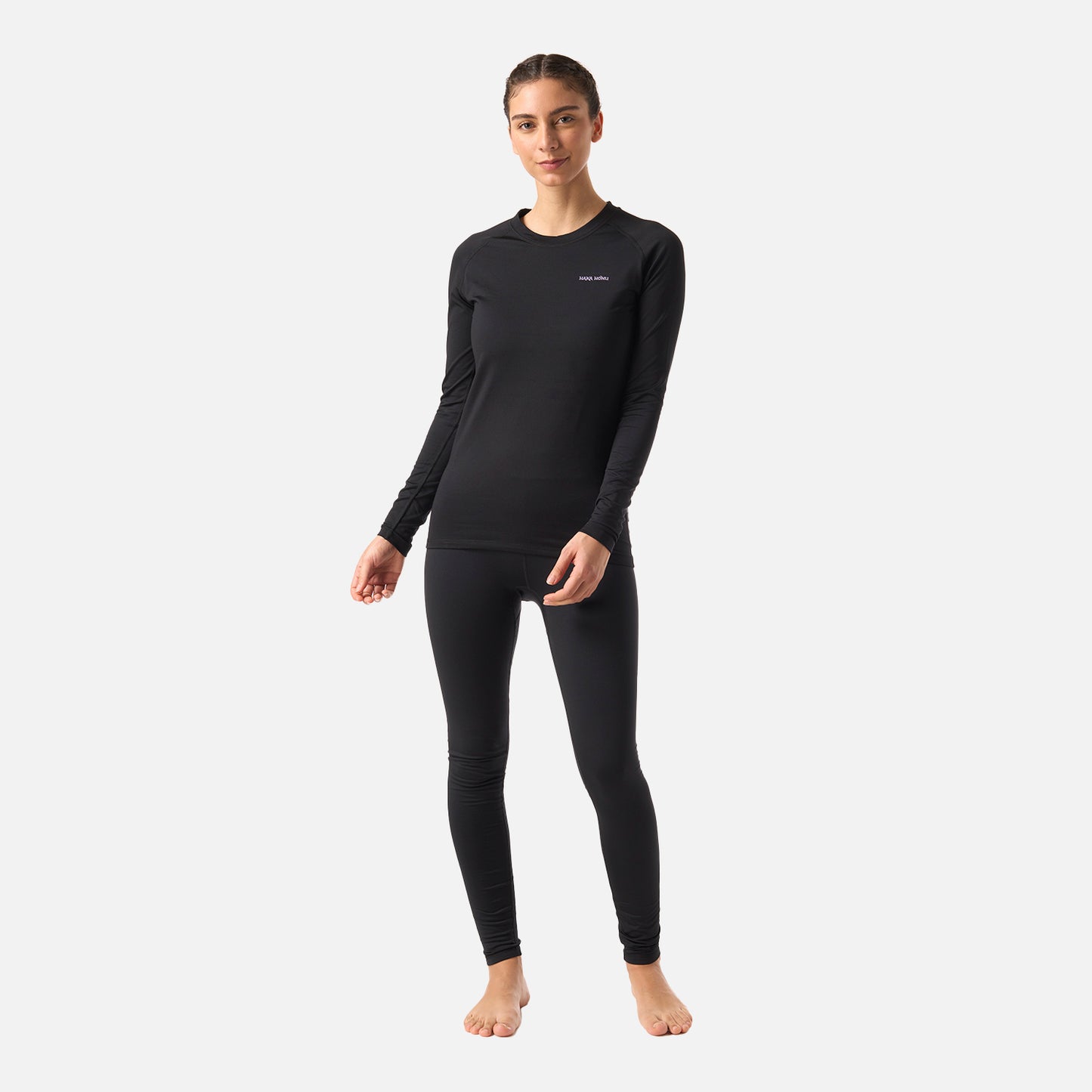 Primera Capa Mujer Huemul Top Negro Haka Honu