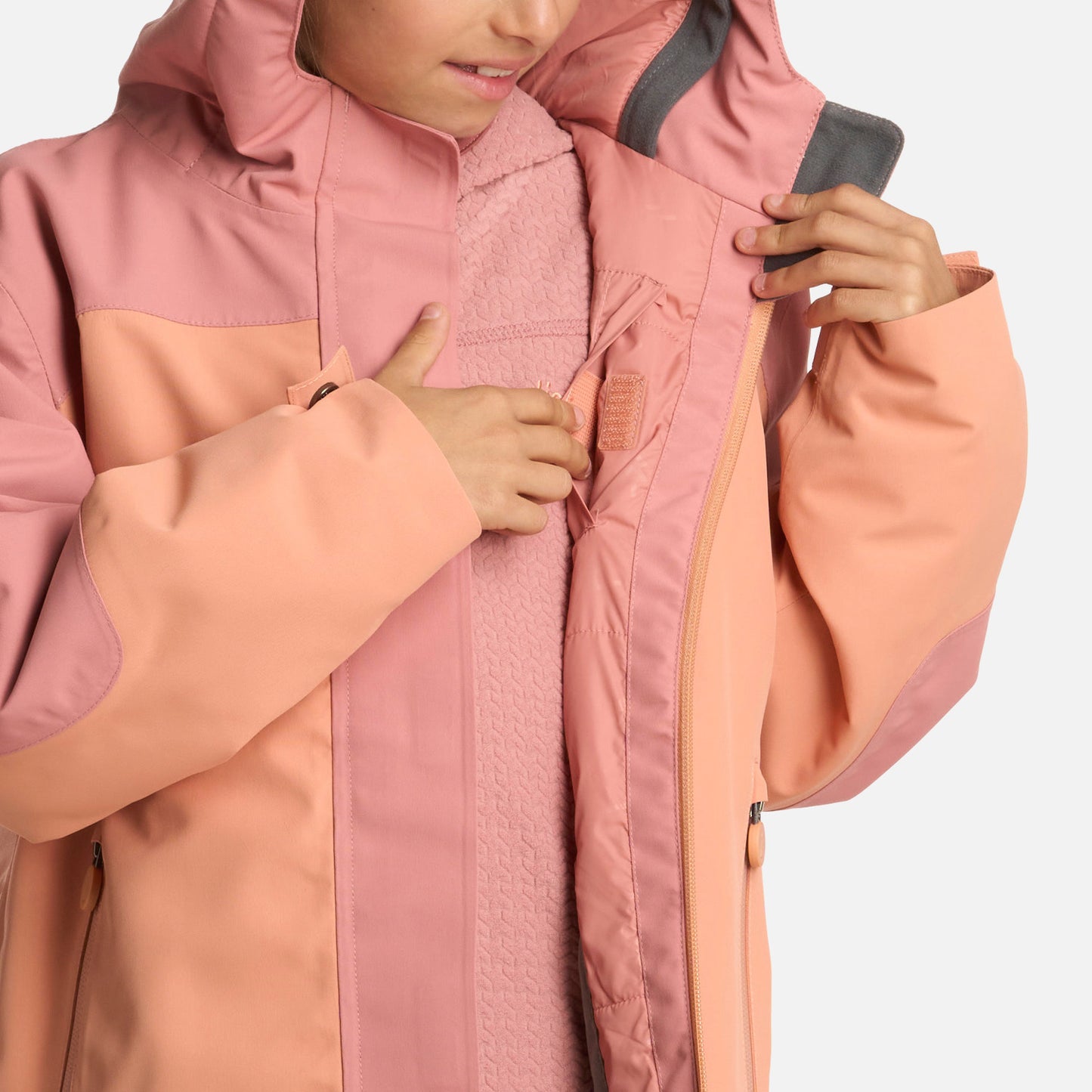 Chaqueta Niña Andes B-dry Hoody Jacket Rosa Lippi