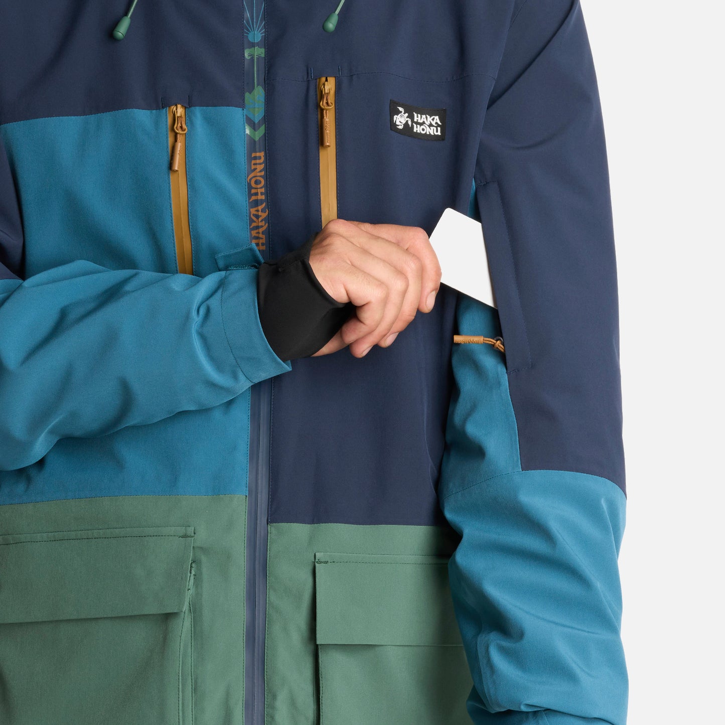 Chaqueta Hombre Viento Blanco Azul Noche Haka Honu