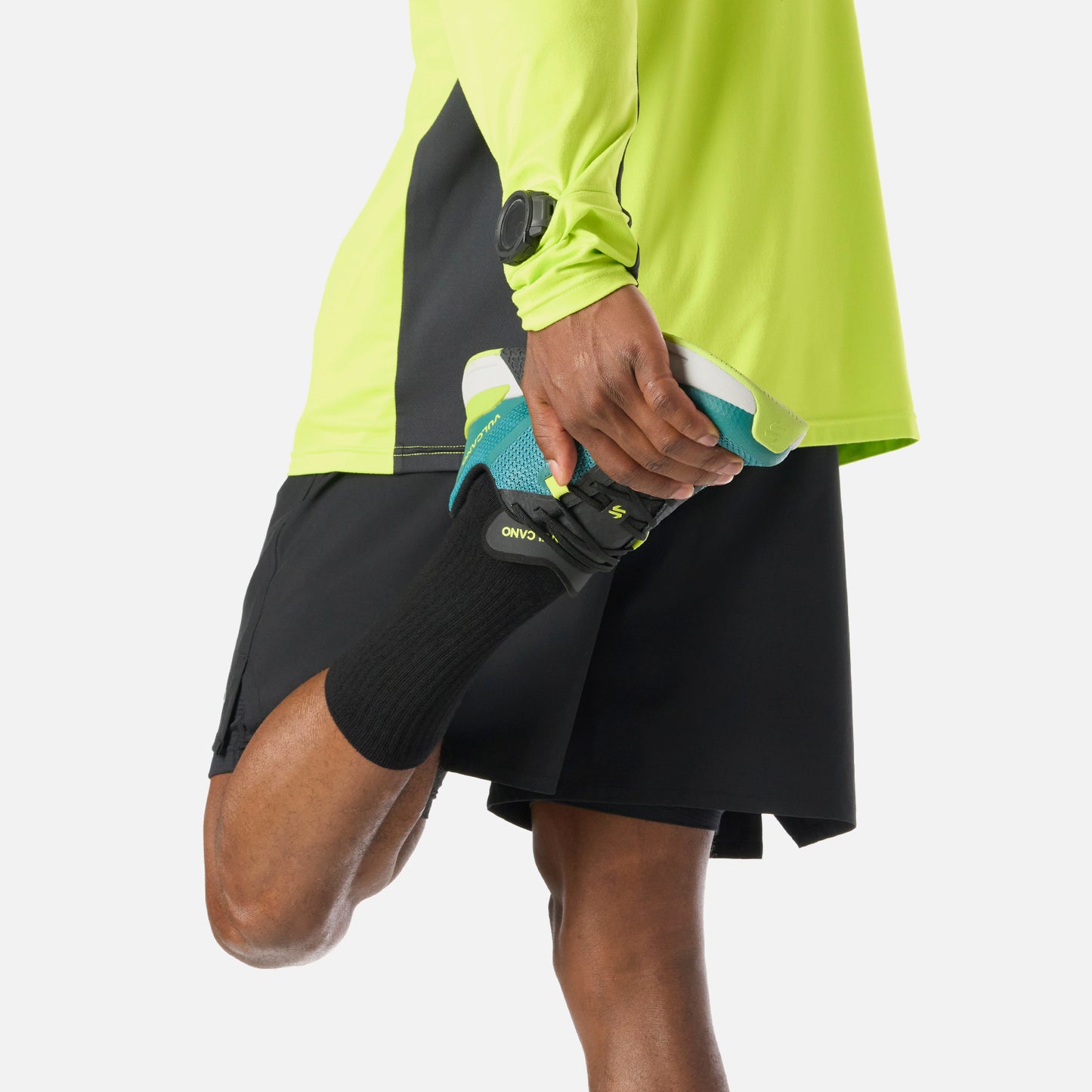 Polerón Hombre Tempo 1/4 Zip Midlayer Verde Lima Vulcano