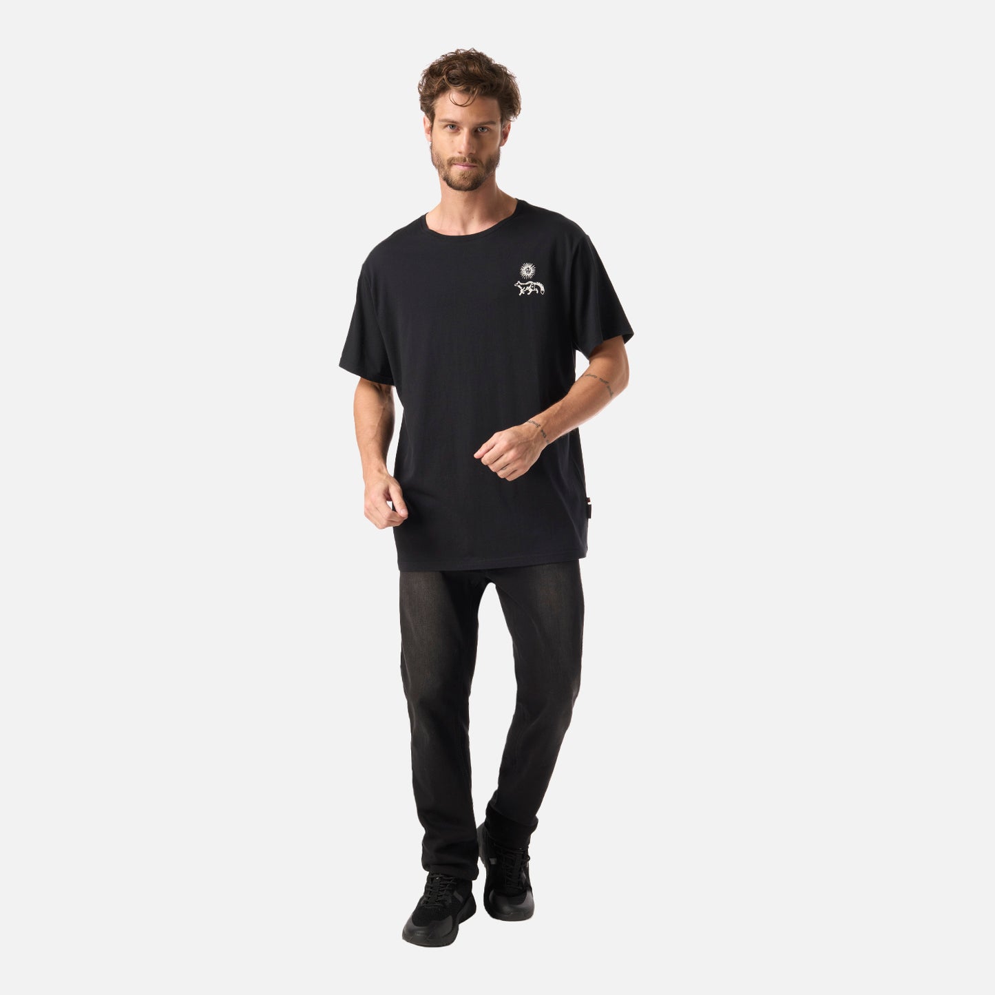 Polera Hombre Mosaicos Negro Haka Honu