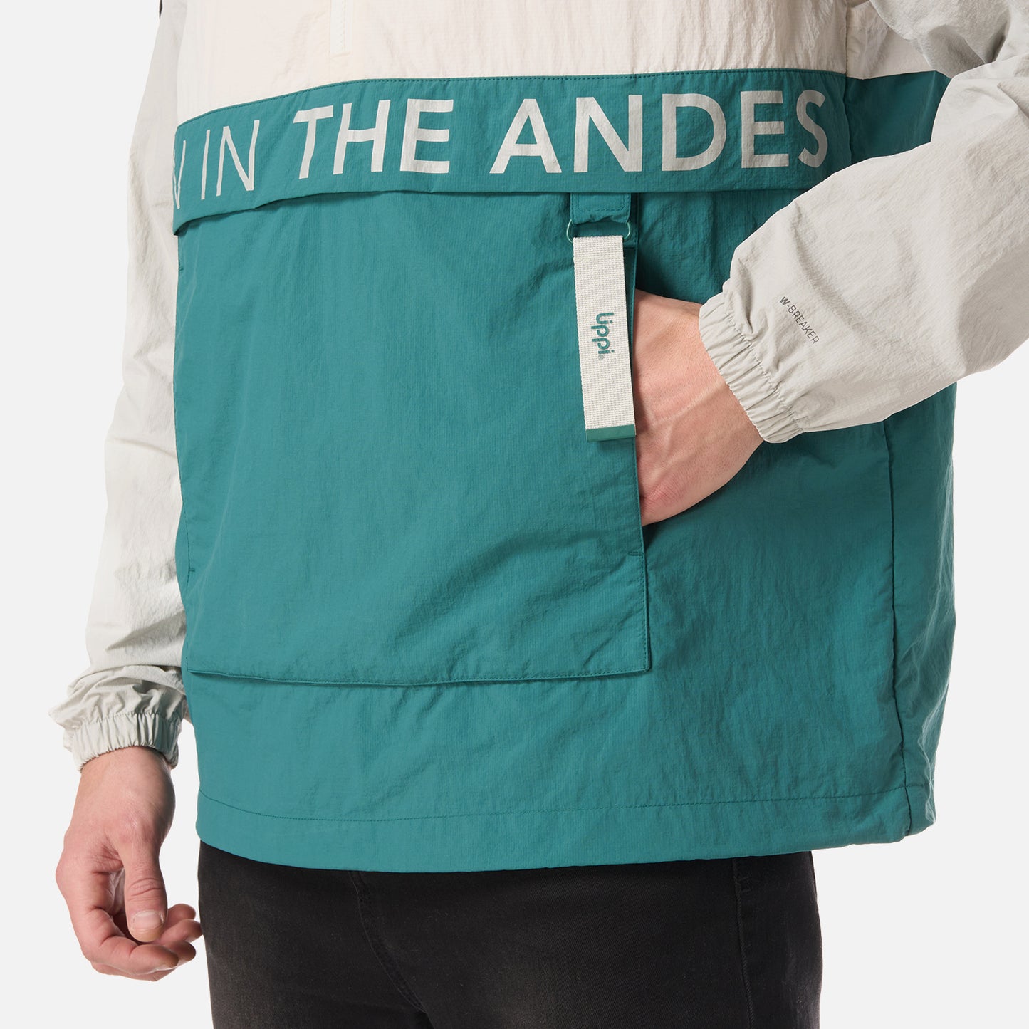 Chaqueta Hombre WindCity WindBreaker 1/4 Zip Jacket Gris Claro Lippi