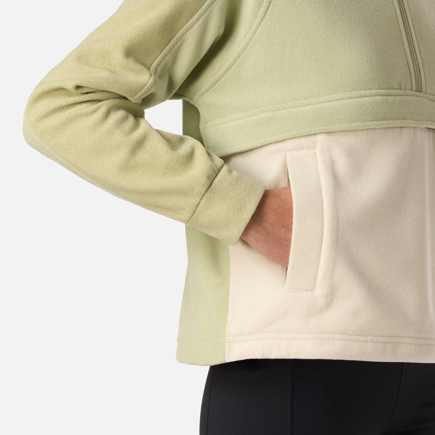 Polar Teen Girl Fireplace 1/4 Zip Sweatshirt Verde manzana Lippi