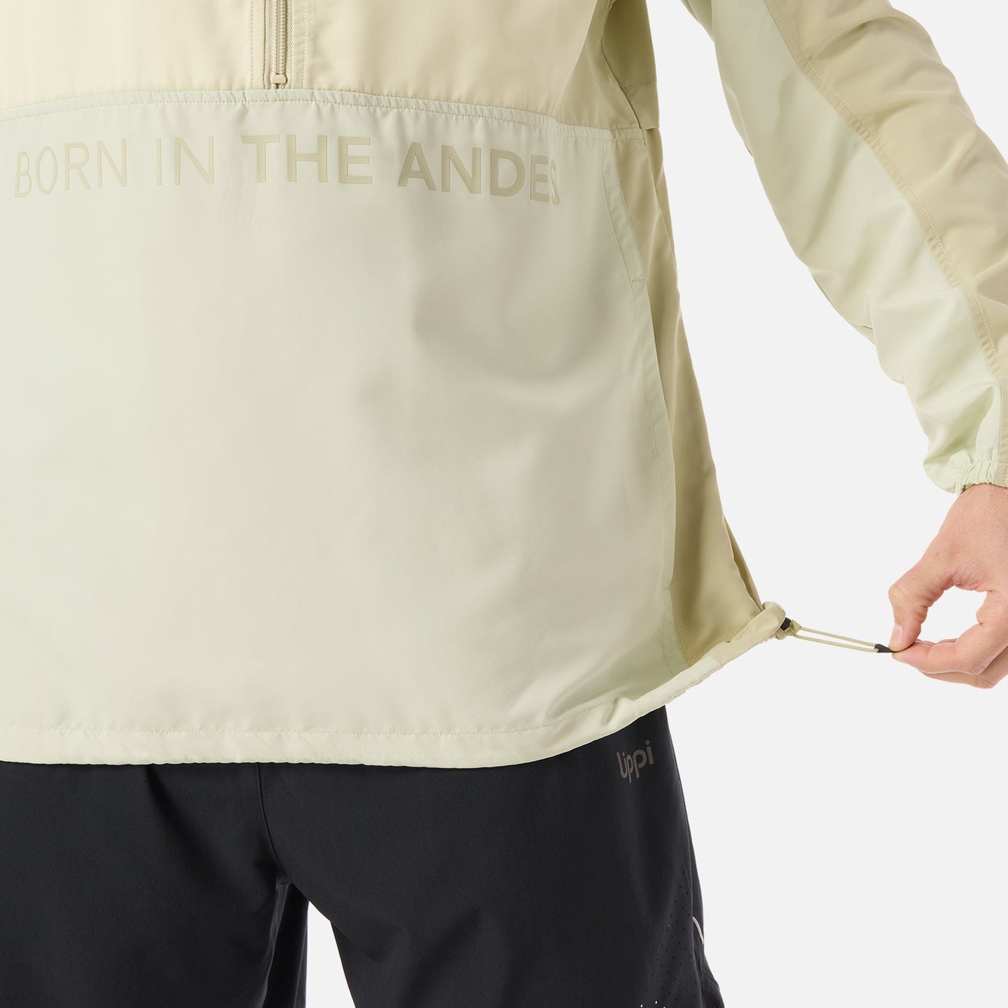 Chaqueta Hombre Nightfall Windbreaker 1/4 Zip Hoody Jacket Verde Manzana Lippi