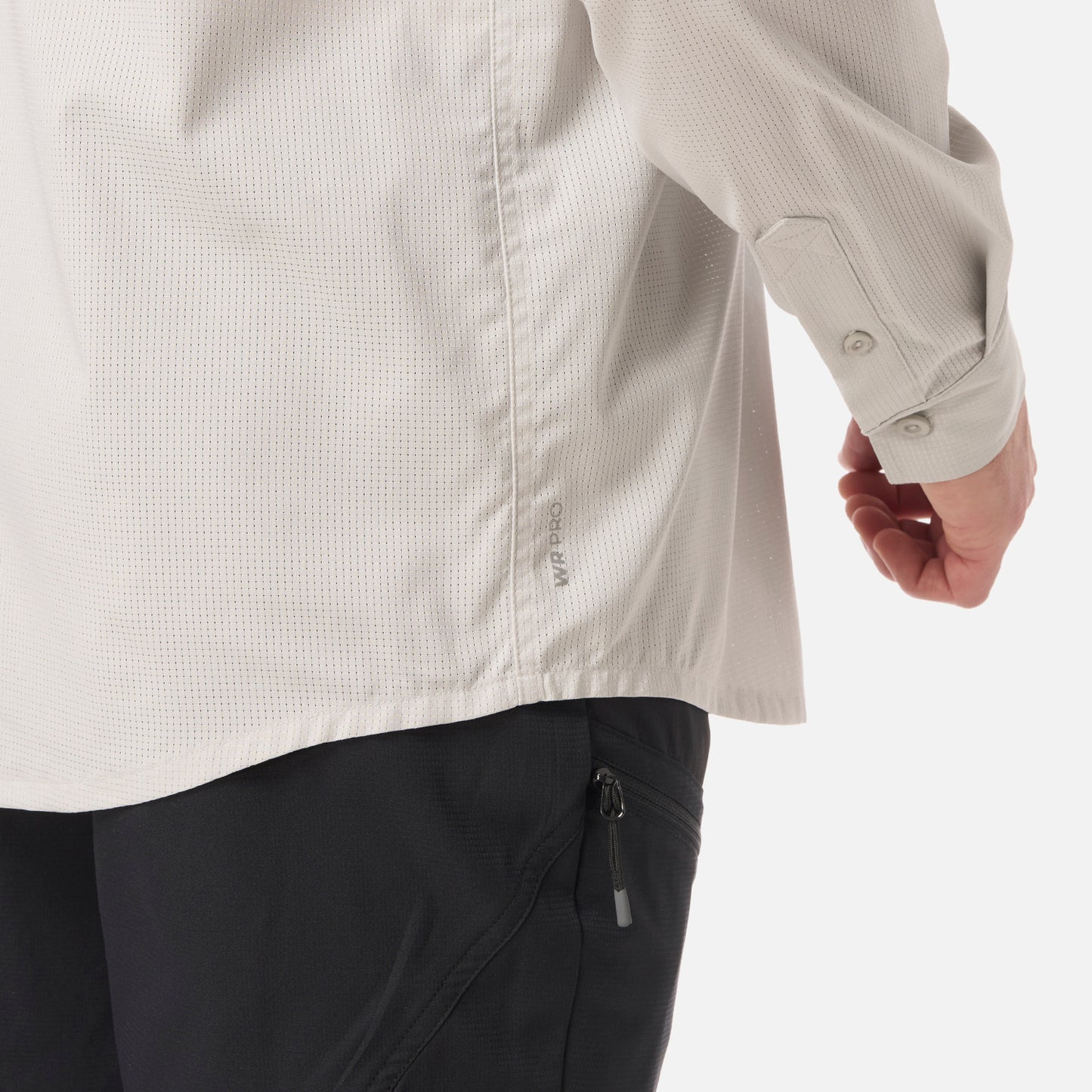 Camisa Hombre Rosselot Long Sleeve Q-Dry Shirt Gris Claro Lippi