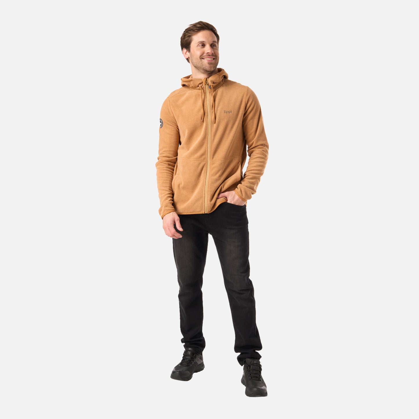 Polar Hombre Stripes Nano-F Full Zip Hoody Camel Lippi