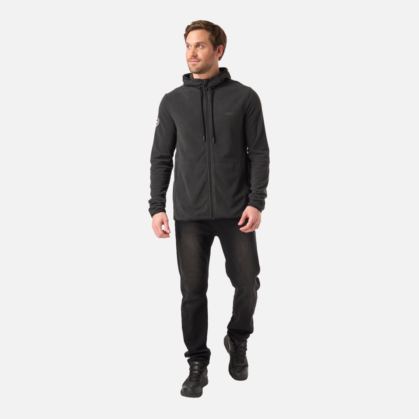 Polar Hombre Stripes Nano-F Full Zip Hoody Negro Lippi