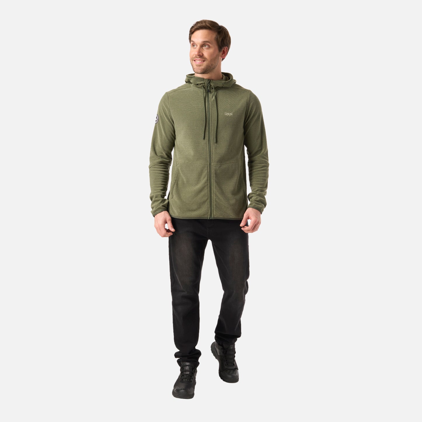 Polar Hombre Stripes Nano-F Full Zip Hoody Verde Musgo Lippi