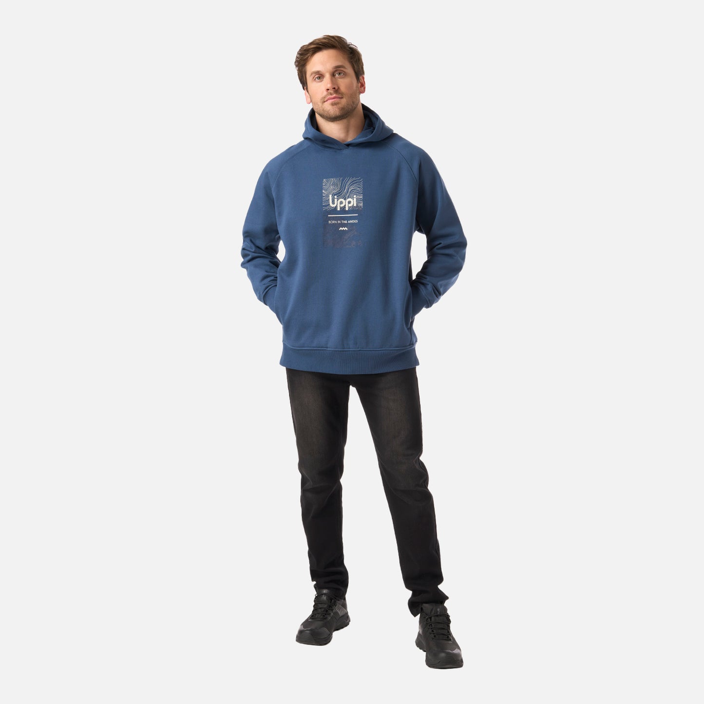 Polerón Hombre Insigne Hoody Sweatshirt Front Print Azul Oscuro Lippi