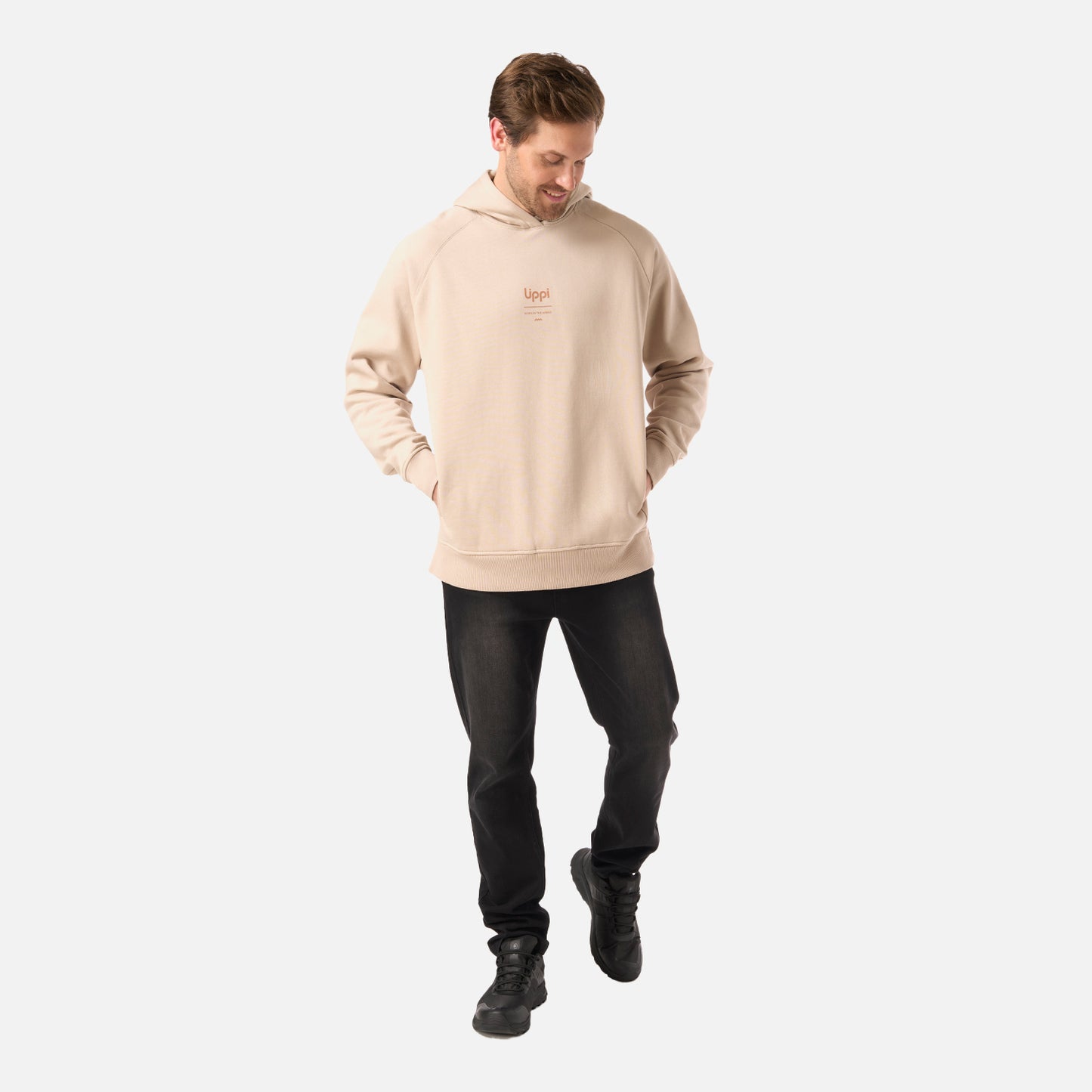 Polerón Hombre Ulmo Hoody Sweatshirt Beige Lippi