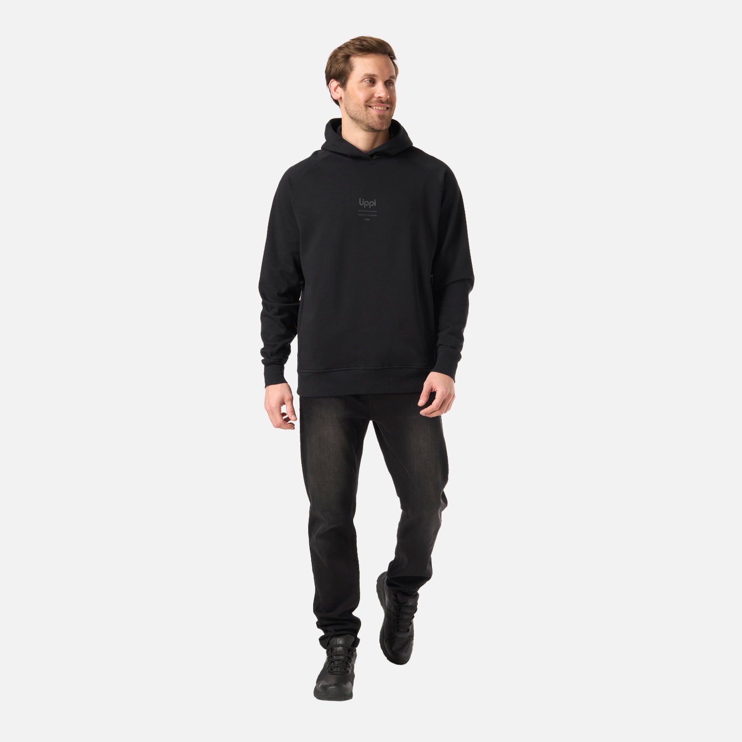 Polerón Hombre Ulmo Light Hoody Sweatshirt Negro Lippi