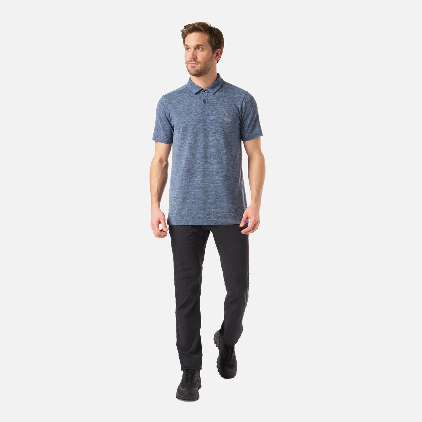 Polera Hombre B-Classic Seamless Polo Azul Piedra Lippi